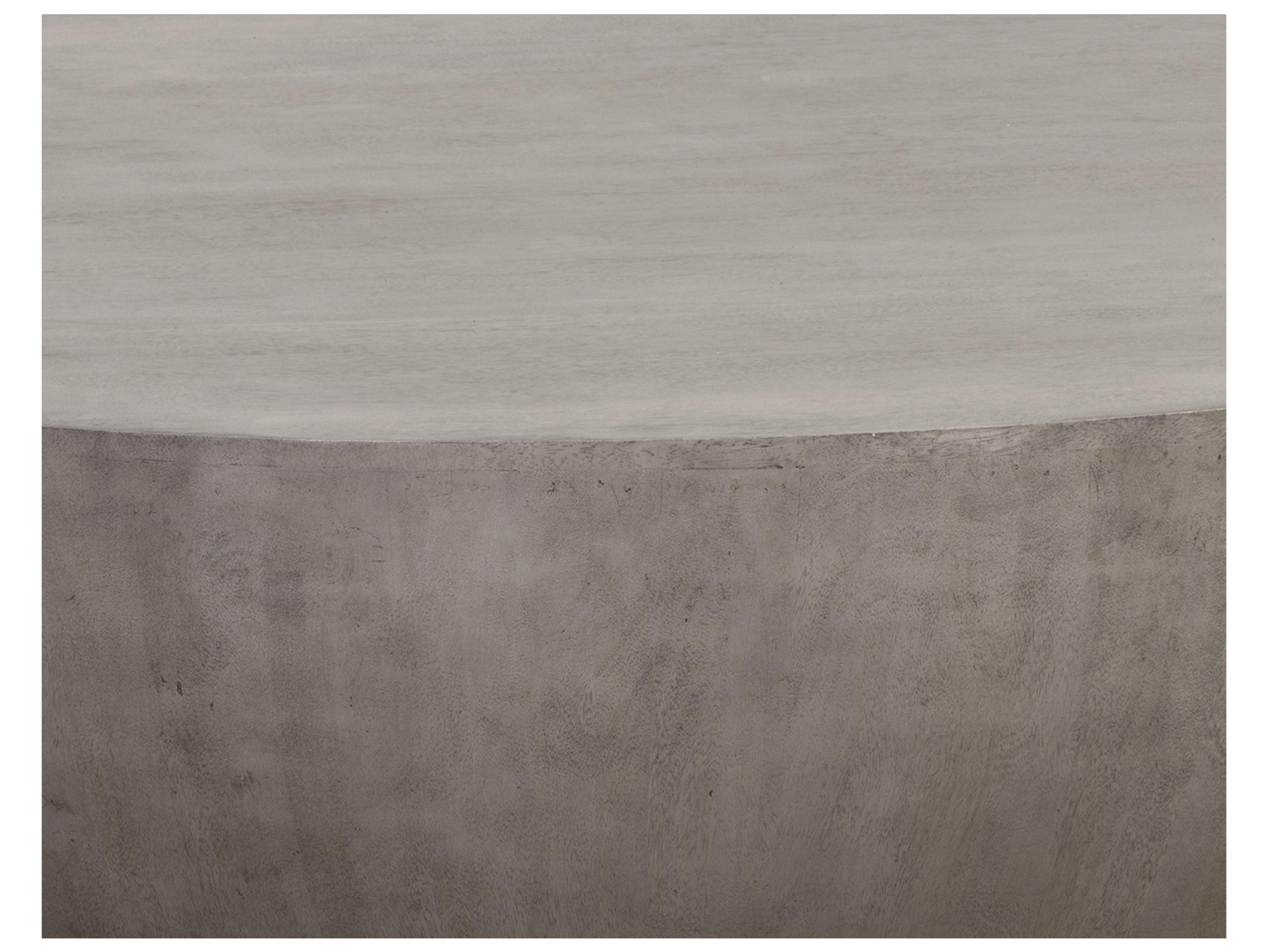 Sunpan Kinsley Round Wood Grey Coffee Table