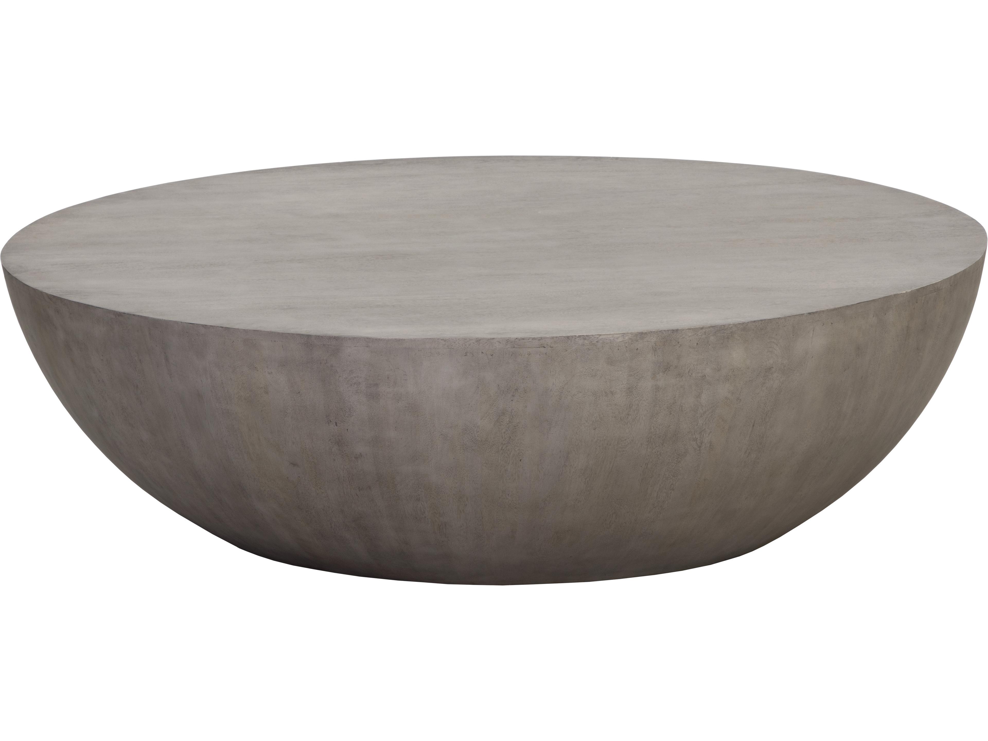 Sunpan Kinsley Round Wood Grey Coffee Table