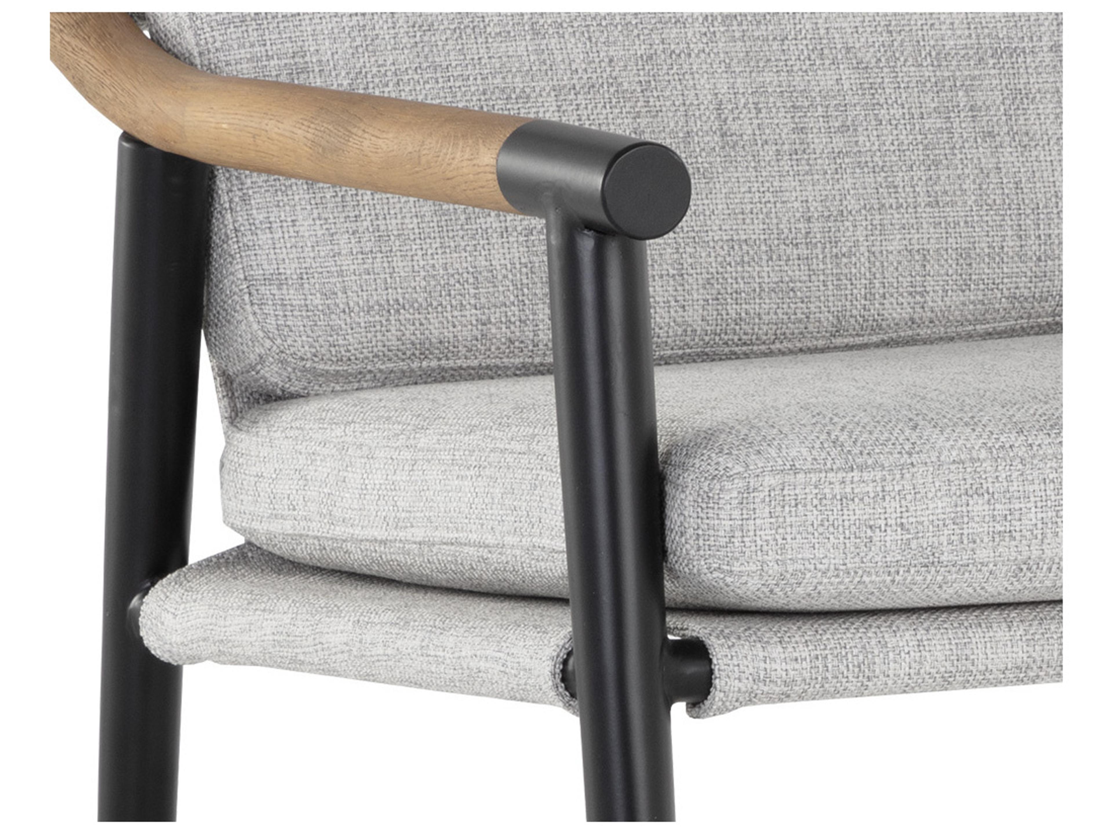 Sunpan Meadow Vault Fog Suede Upholstered Counter Stool