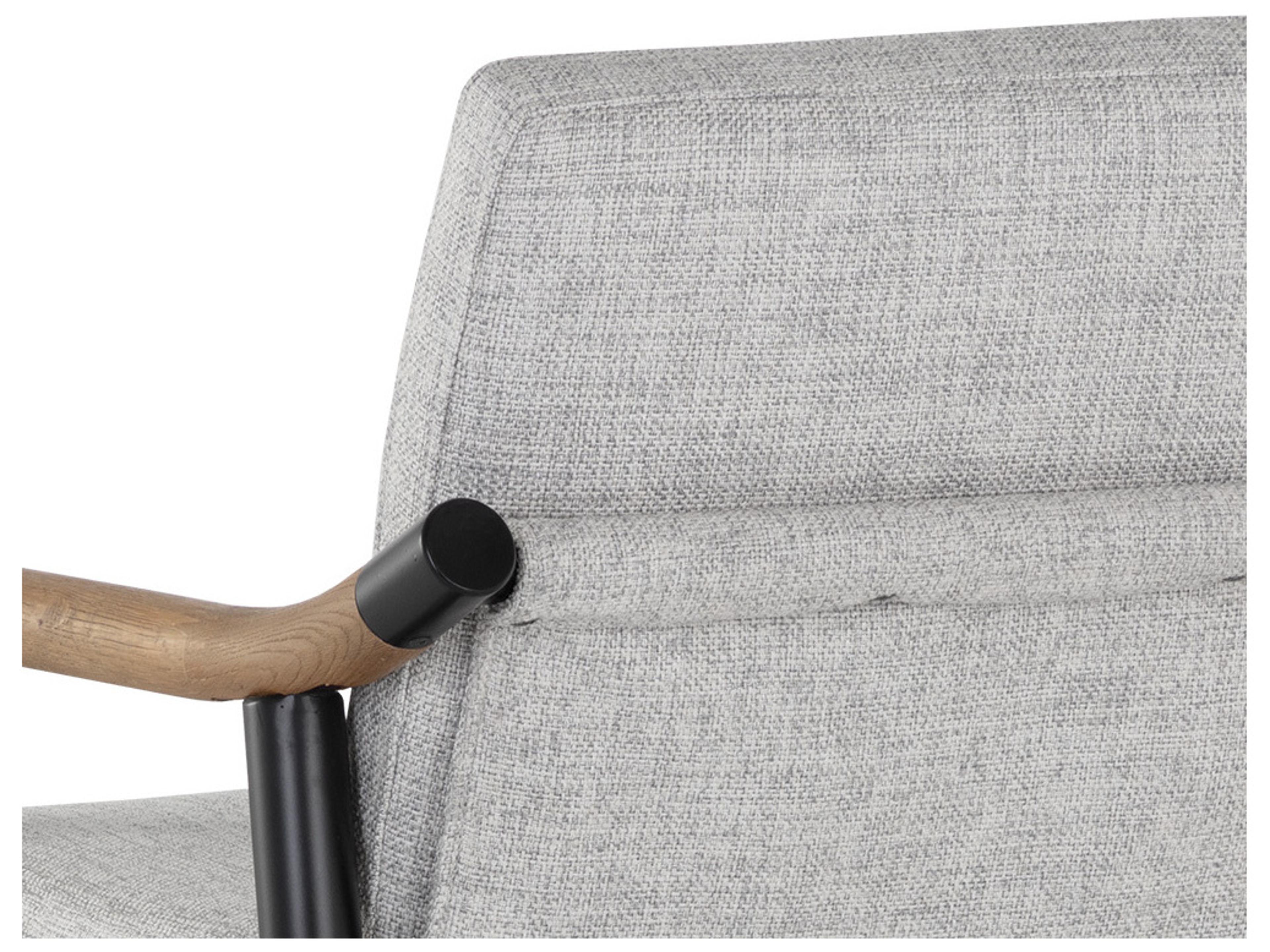 Sunpan Meadow Vault Fog Suede Upholstered Counter Stool