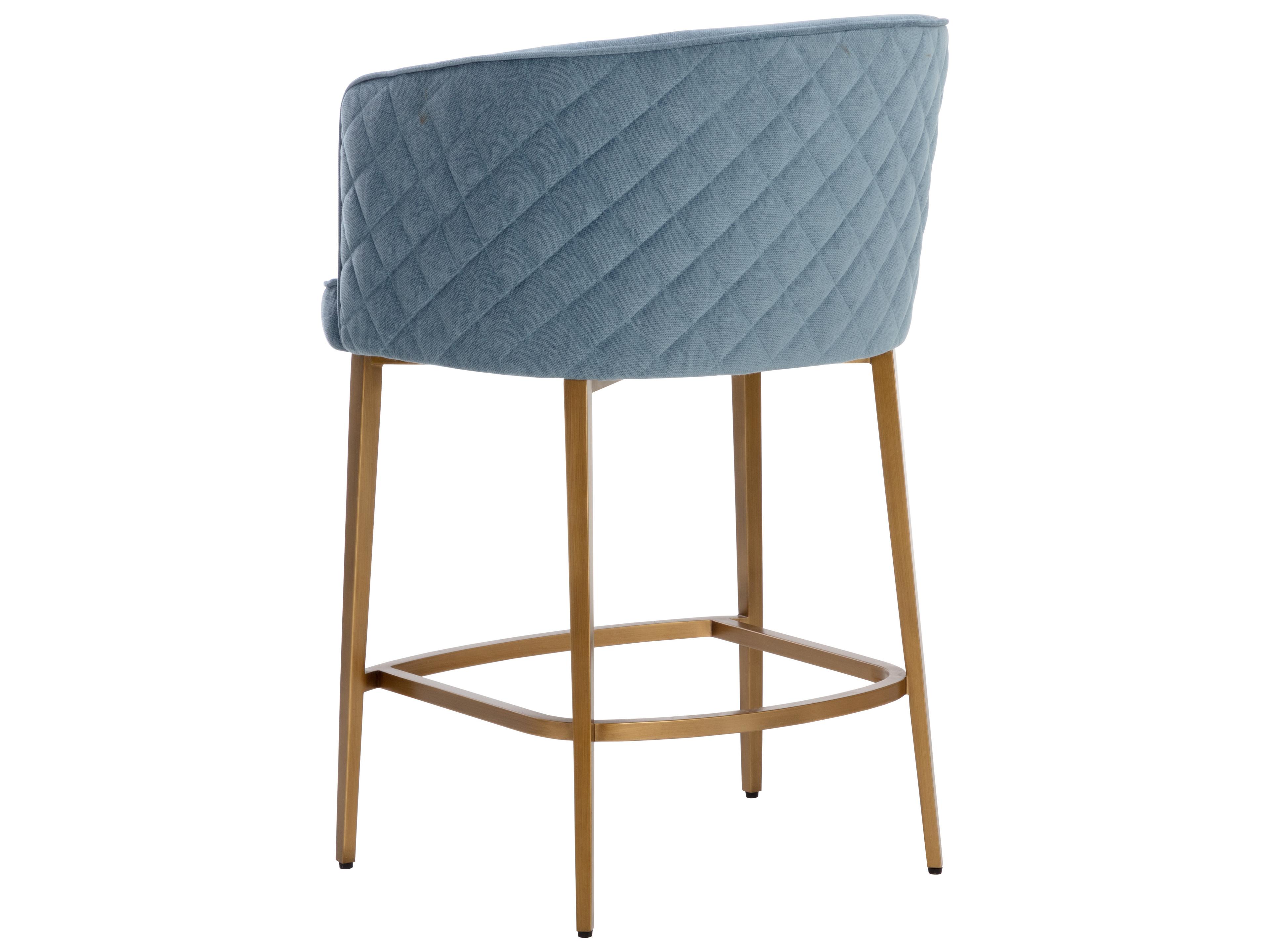 Sunpan Cornella Danny Iceberg Upholstered Counter Stool