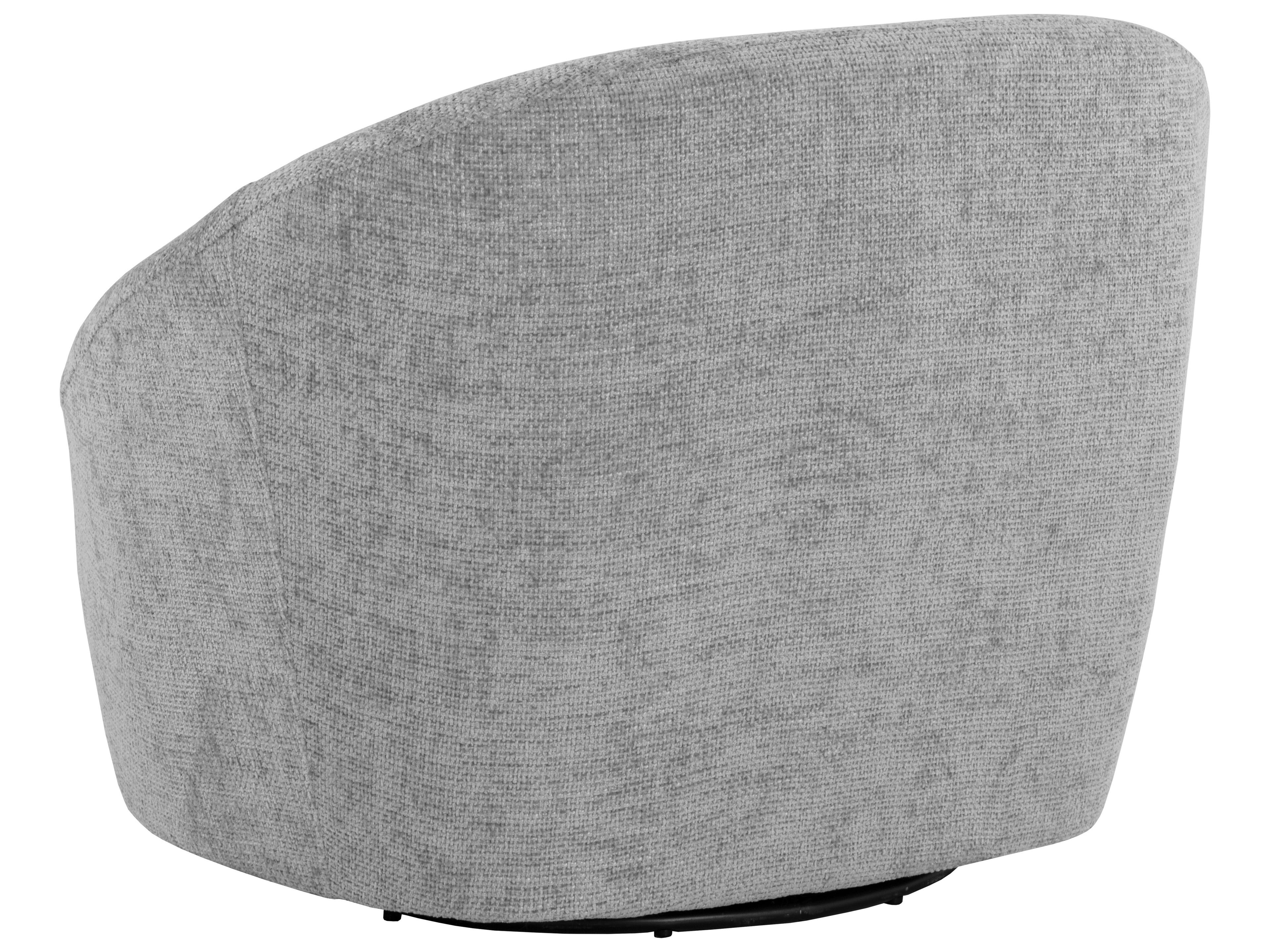 Sunpan Bliss Swivel Gray Fabric Accent Chair