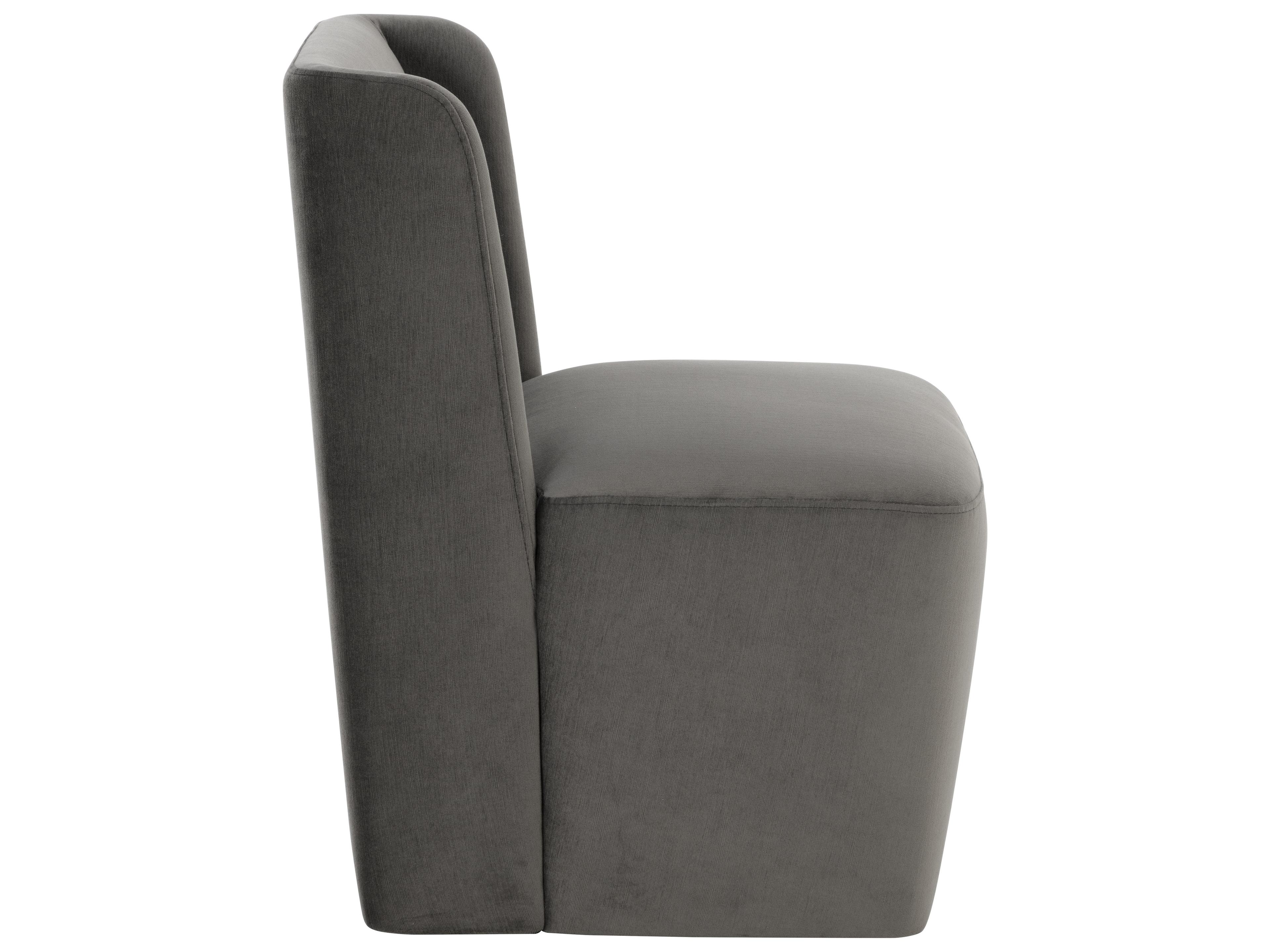 Sunpan Amita Gray Upholstered Side Dining Chair