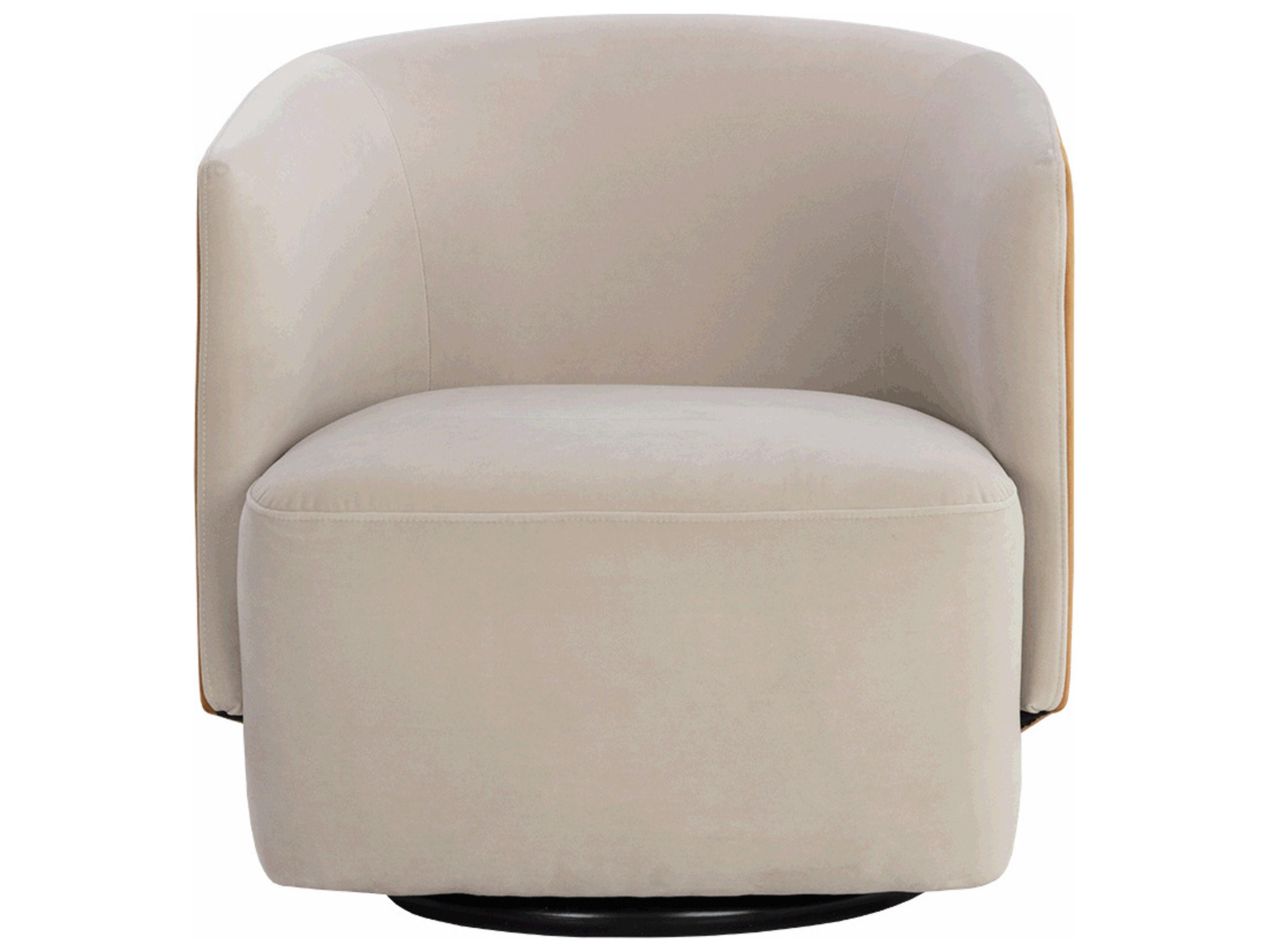 Sunpan 5west Swivel Beige Accent Chair