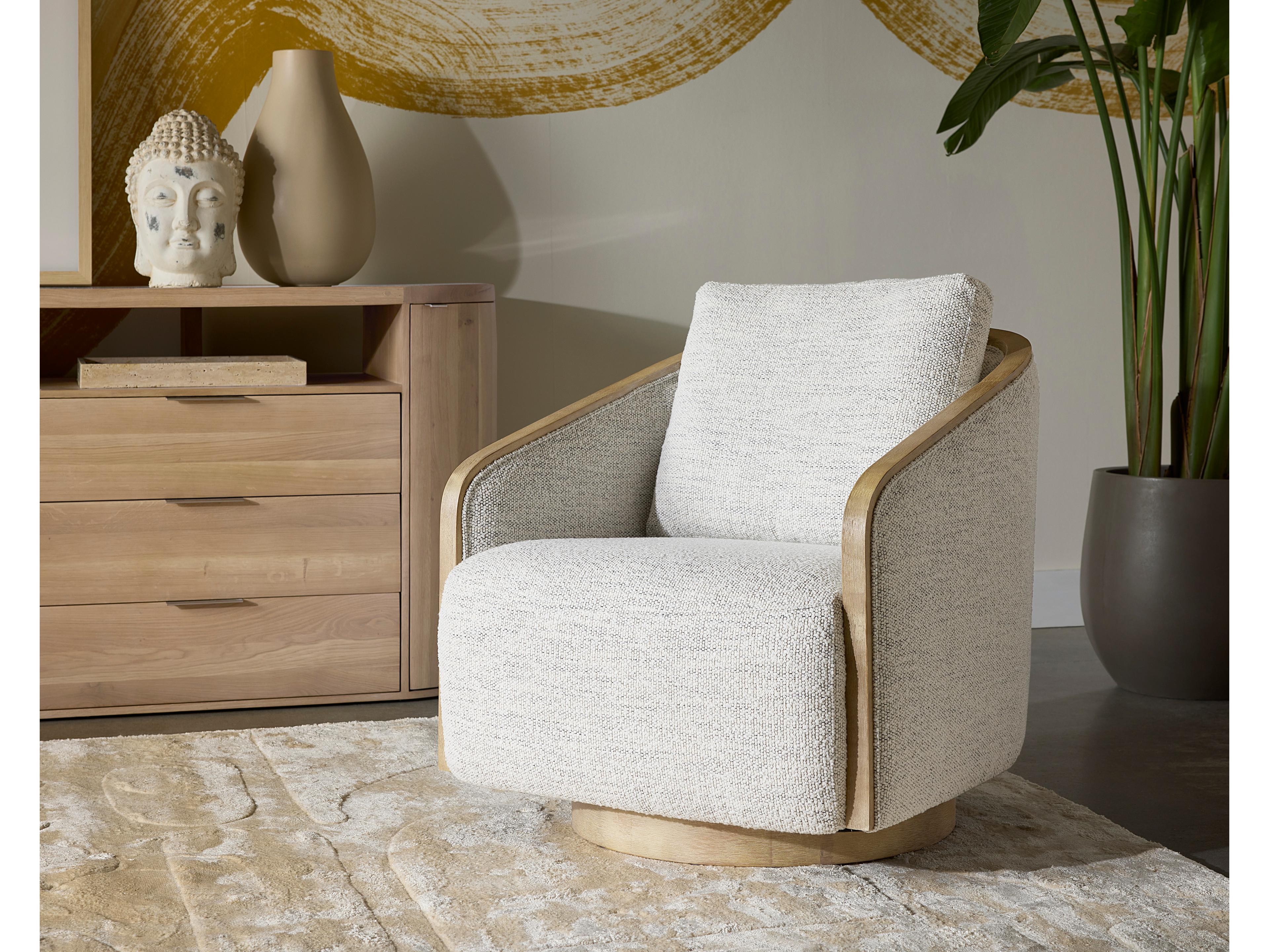 Sunpan Tasia Gray Fabric Accent Chair