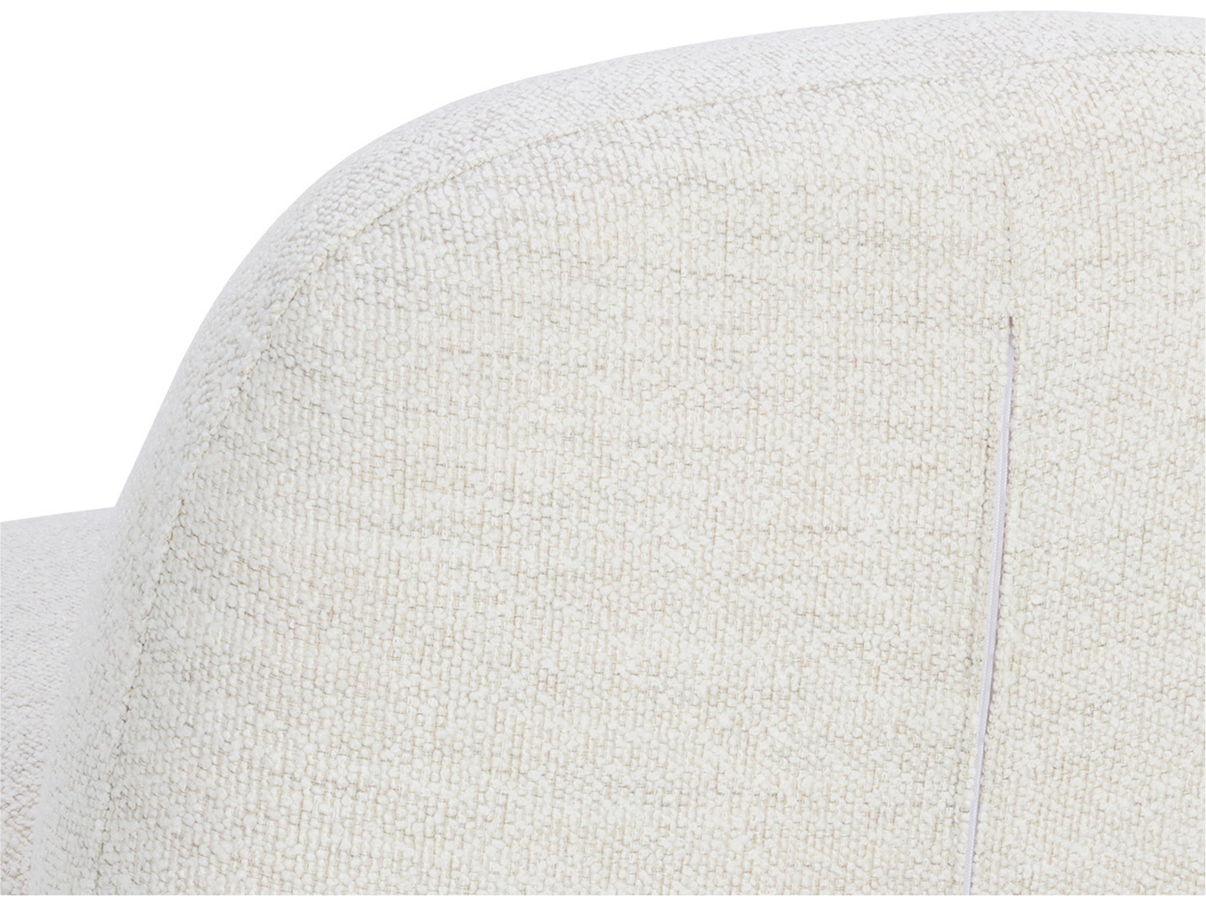 Sunpan Franze Swivel White Fabric Accent Chair