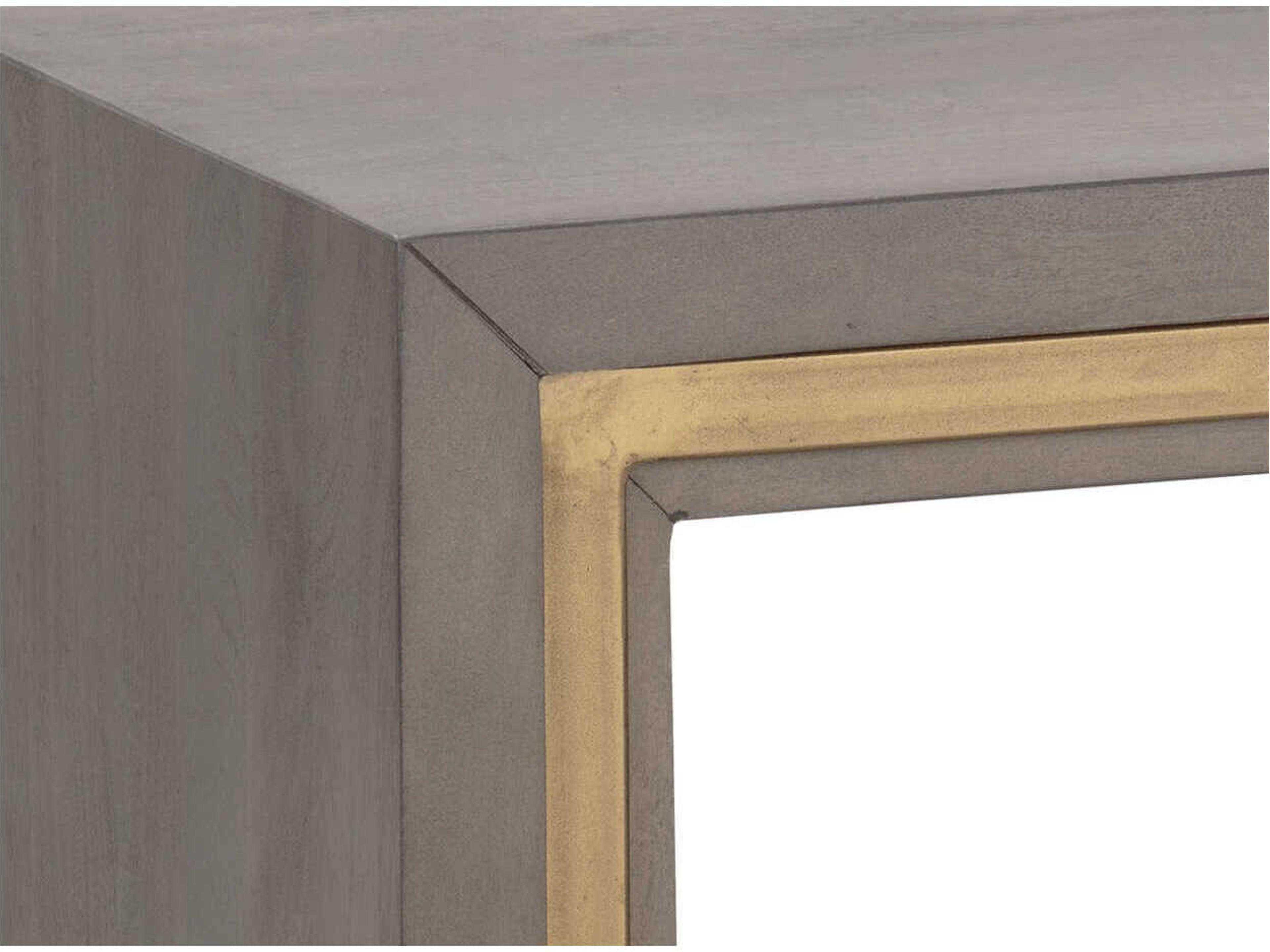 Sunpan Hilbert Square Wood Grey End Table