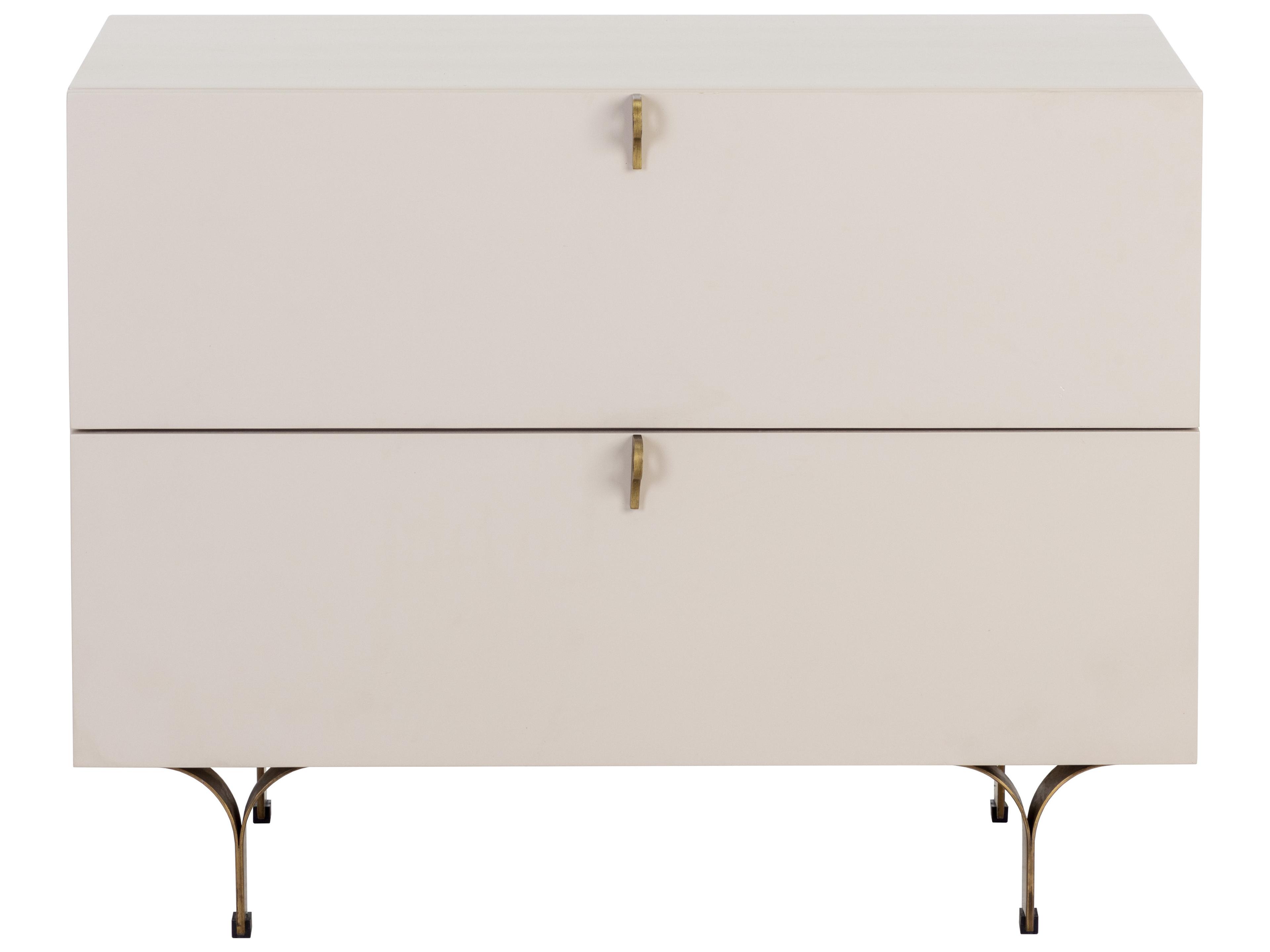 Sunpan Celine 2-Drawers Cream Nightstand
