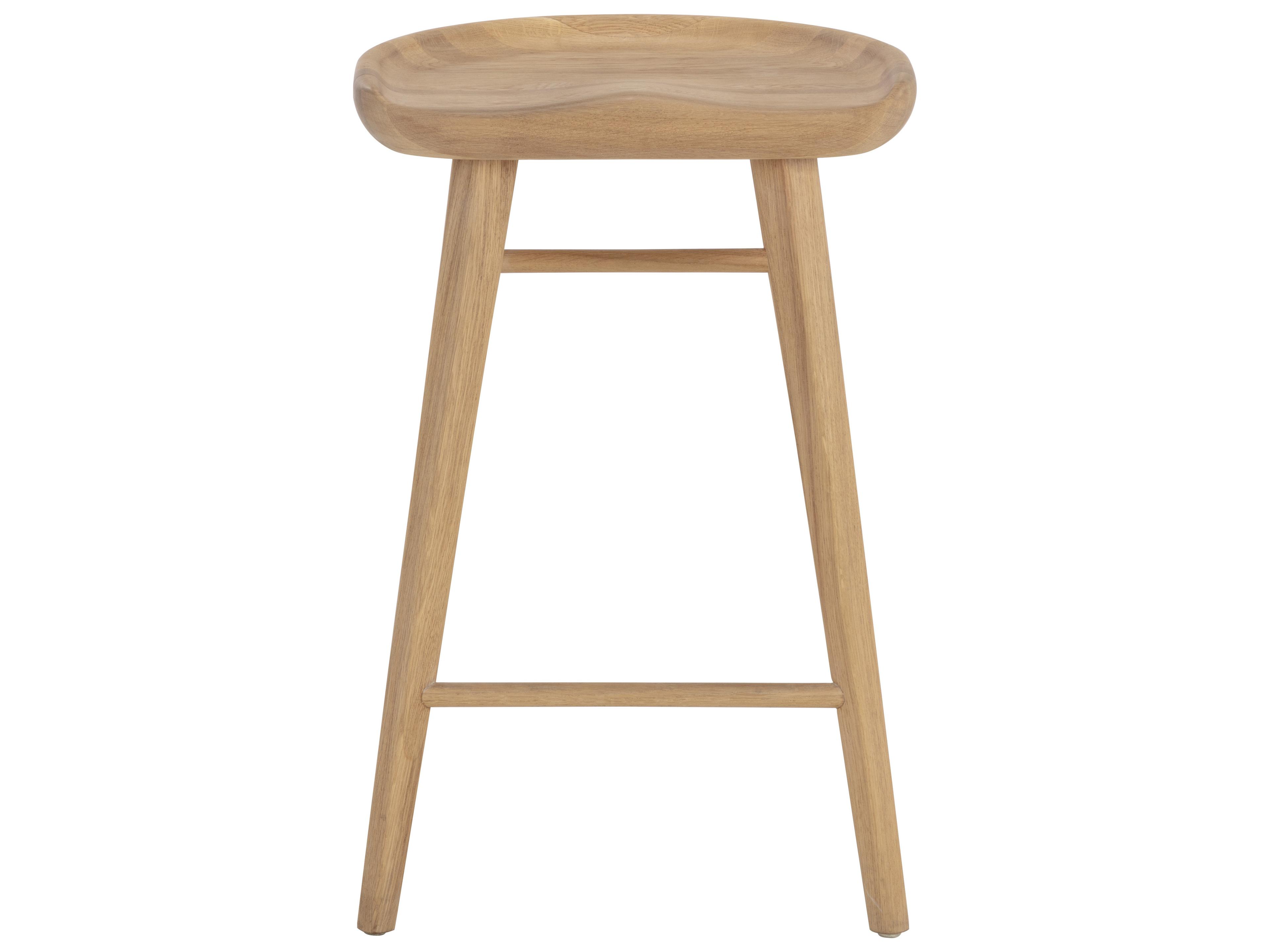 Dominic Light Oak Wood Bar Stool