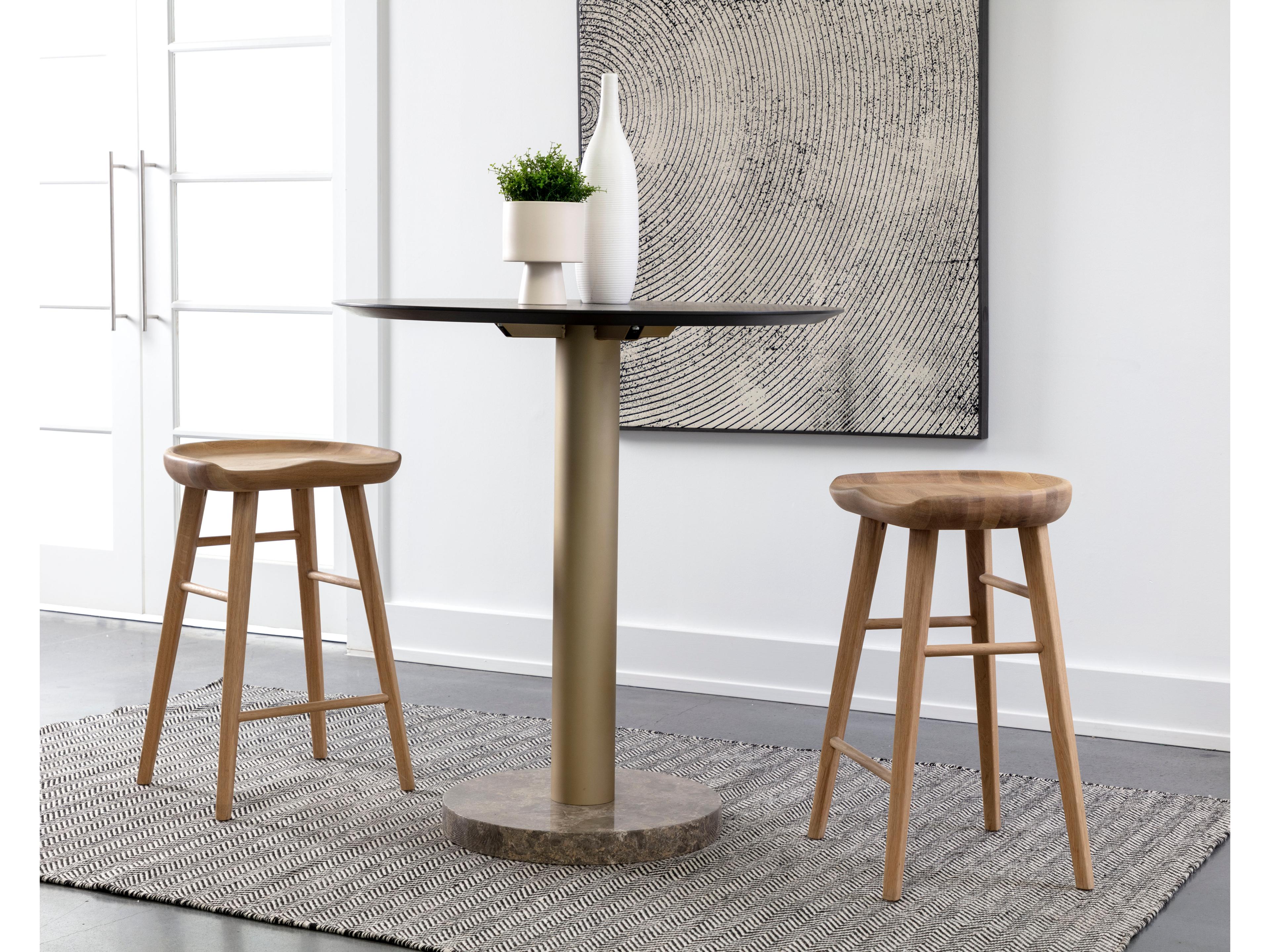 Sunpan Dominic Light Oak Wood Bar Stool