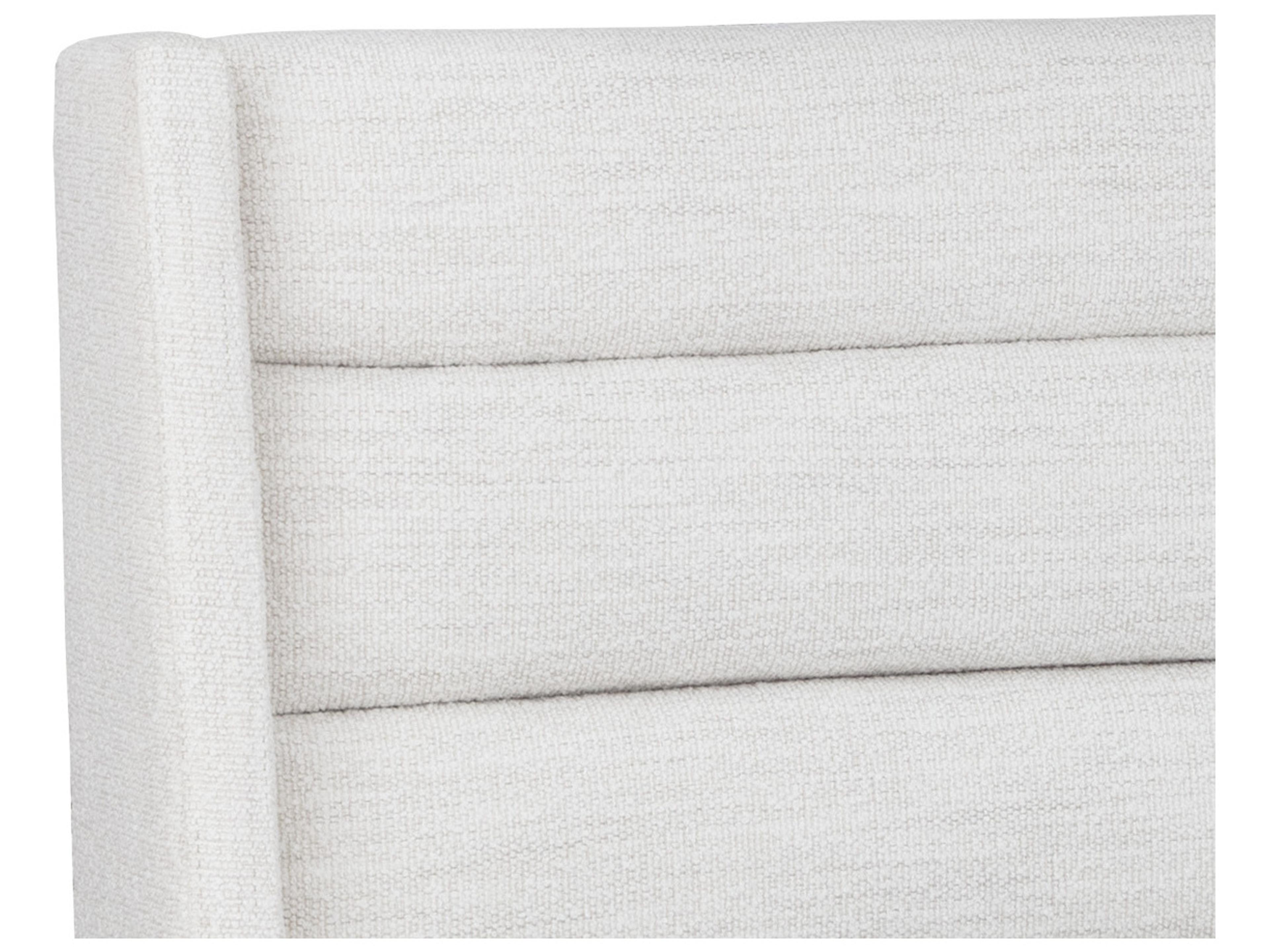 Sunpan Emmit Merino Pearl White Upholstered King Platform Bed