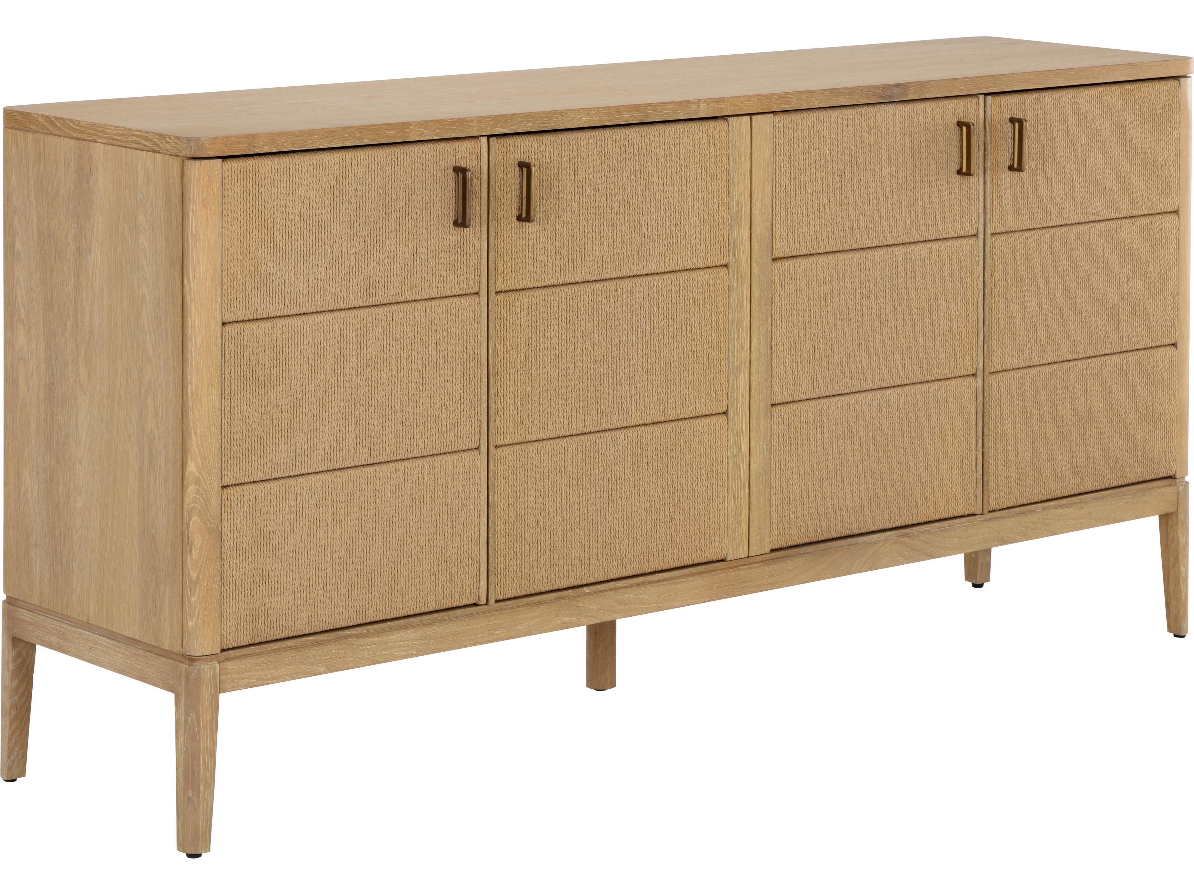 Etienne 71" Oak Wood Rustic Sideboard