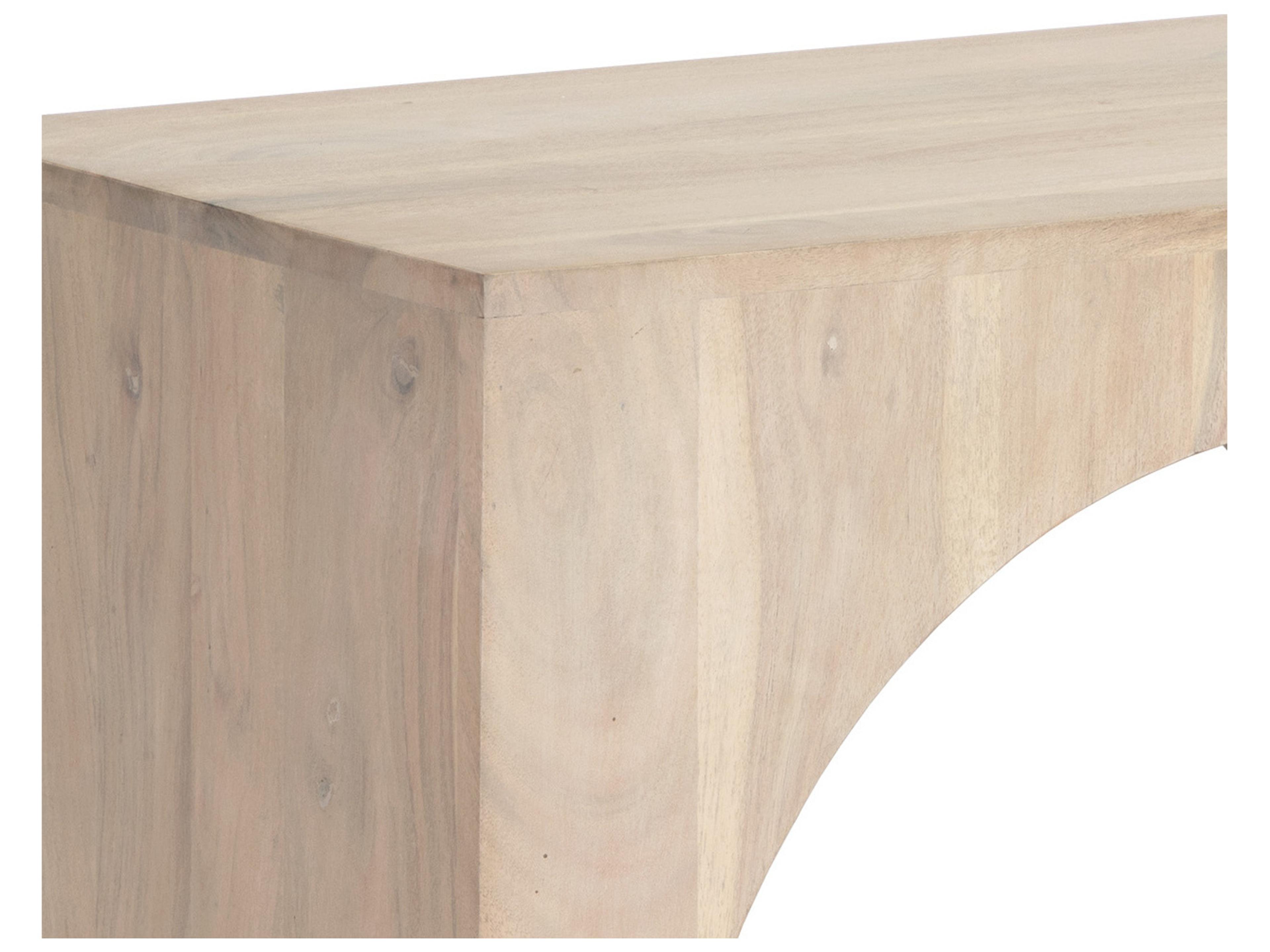 Sunpan Salma Rectangular Wood Light Wash End Table