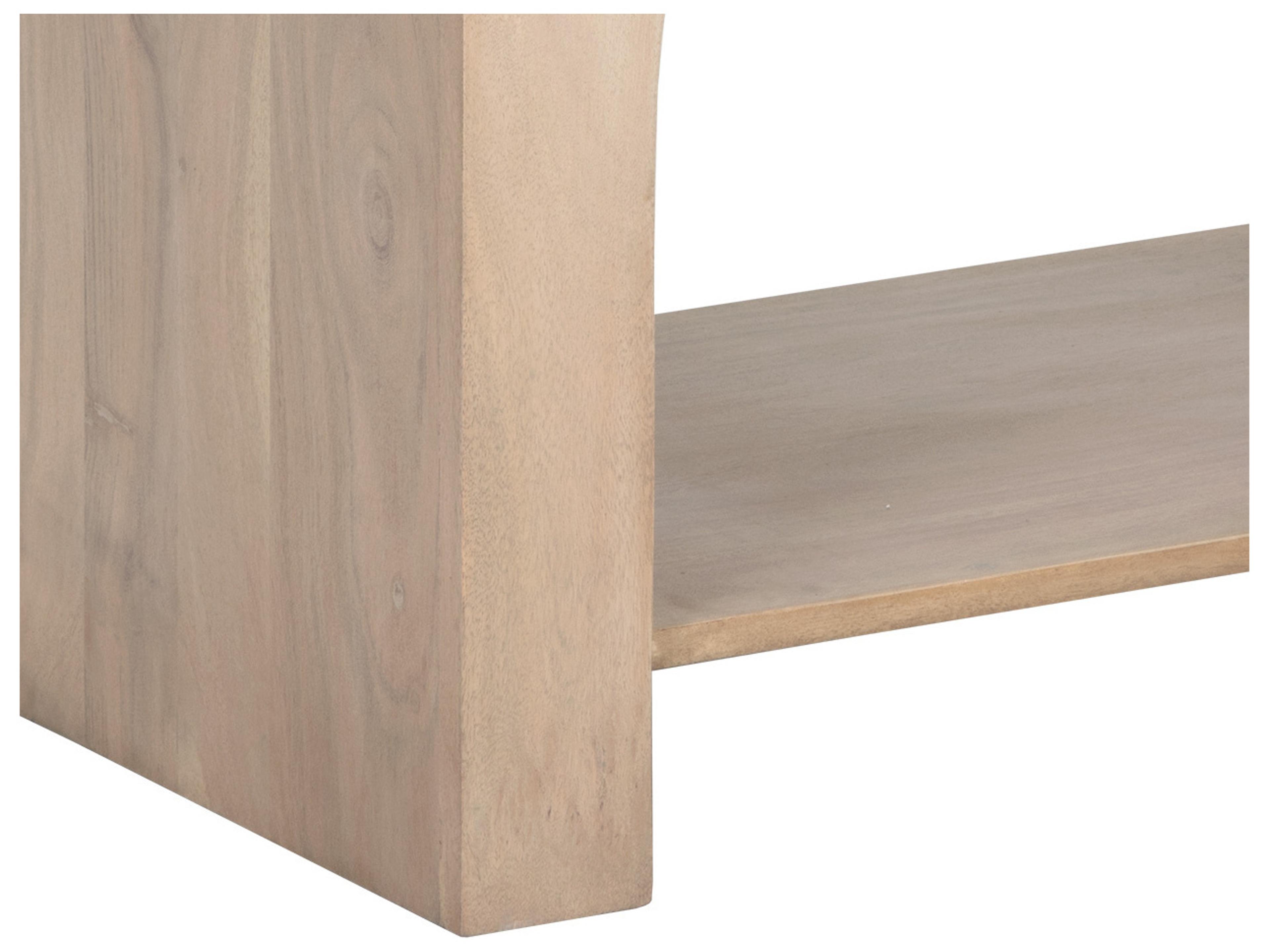 Sunpan Salma Rectangular Wood Light Wash End Table