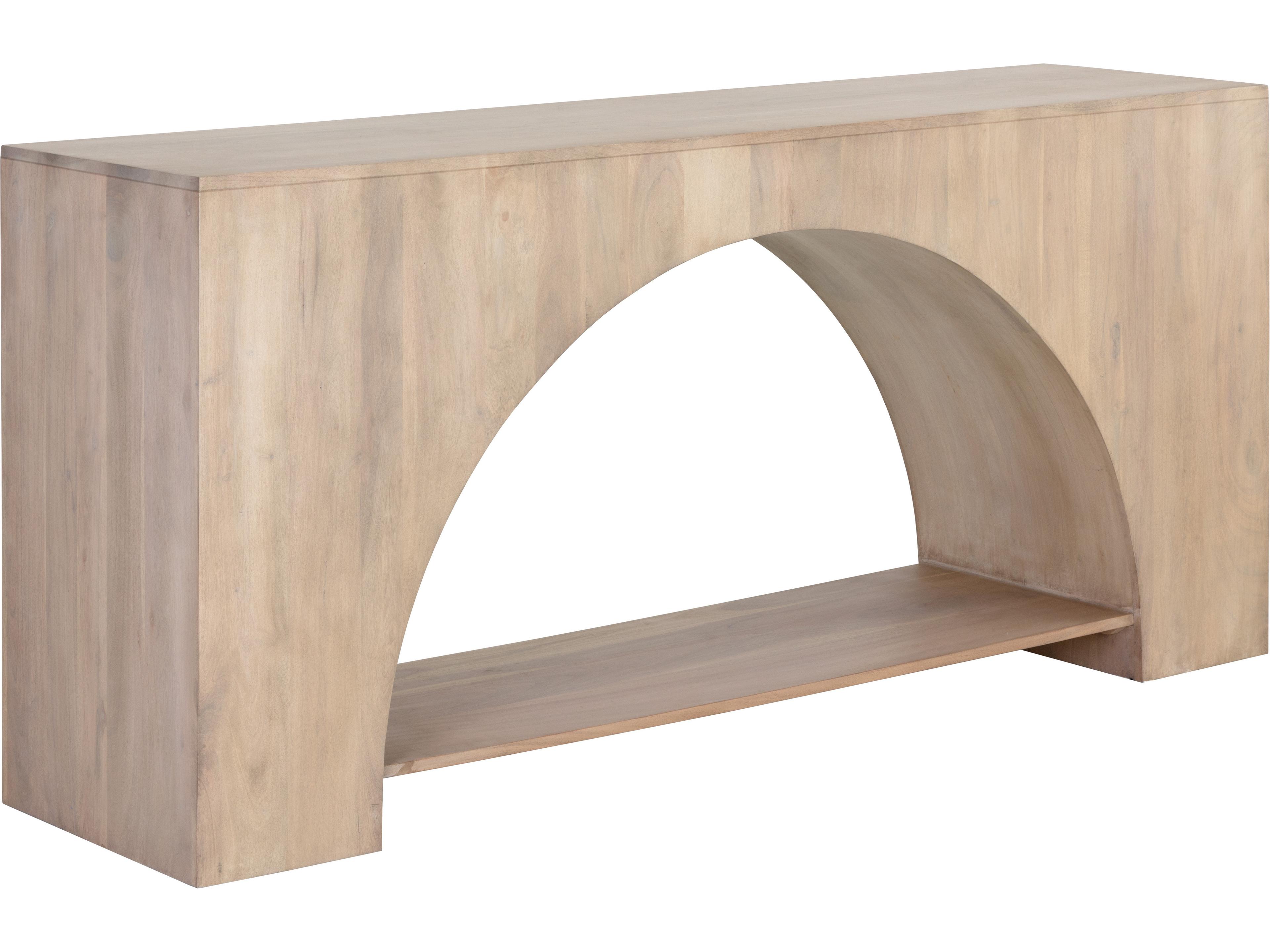 Sunpan Salma Rectangular Wood Light Wash Console Table