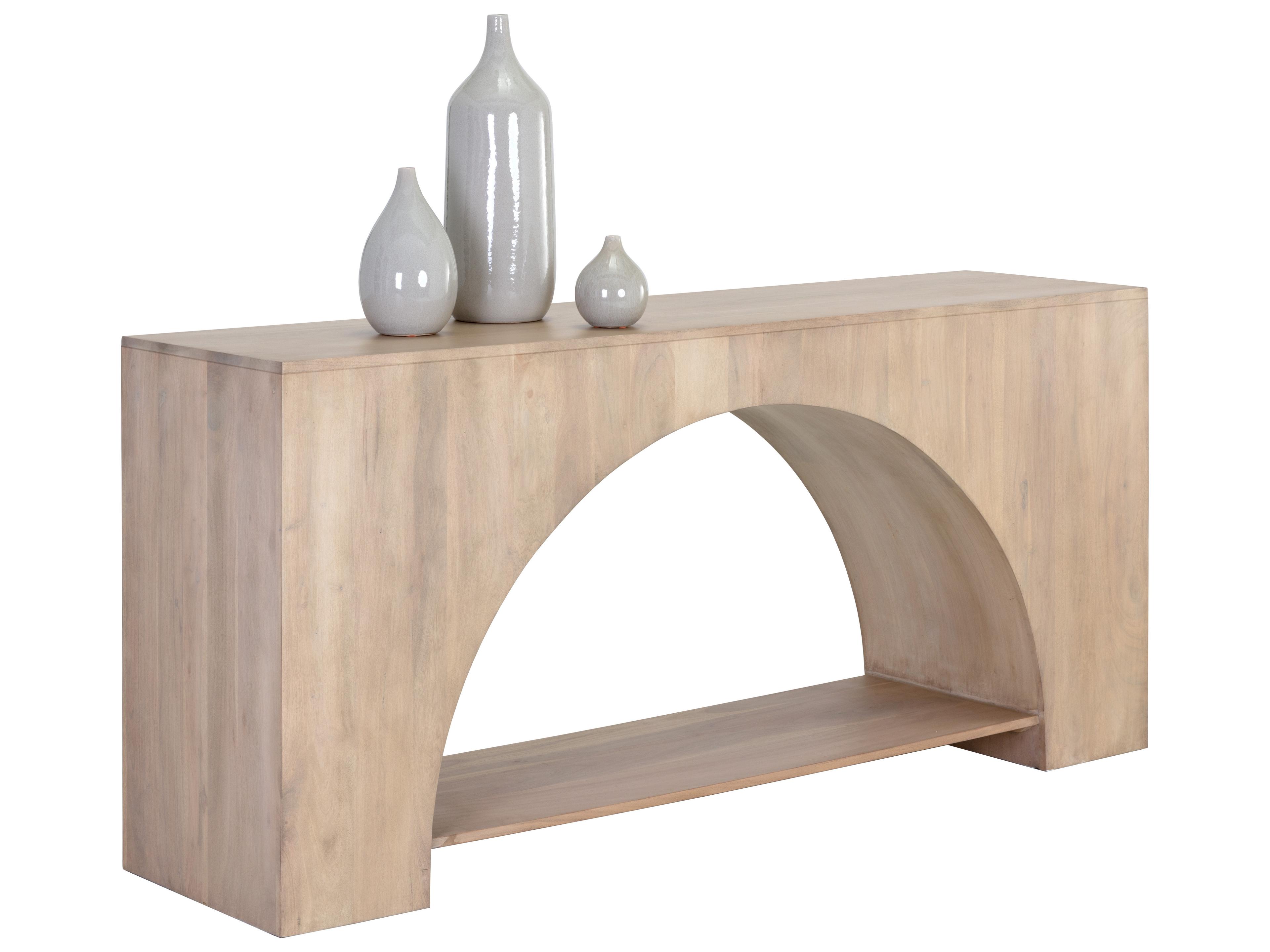 Sunpan Salma Rectangular Wood Light Wash Console Table