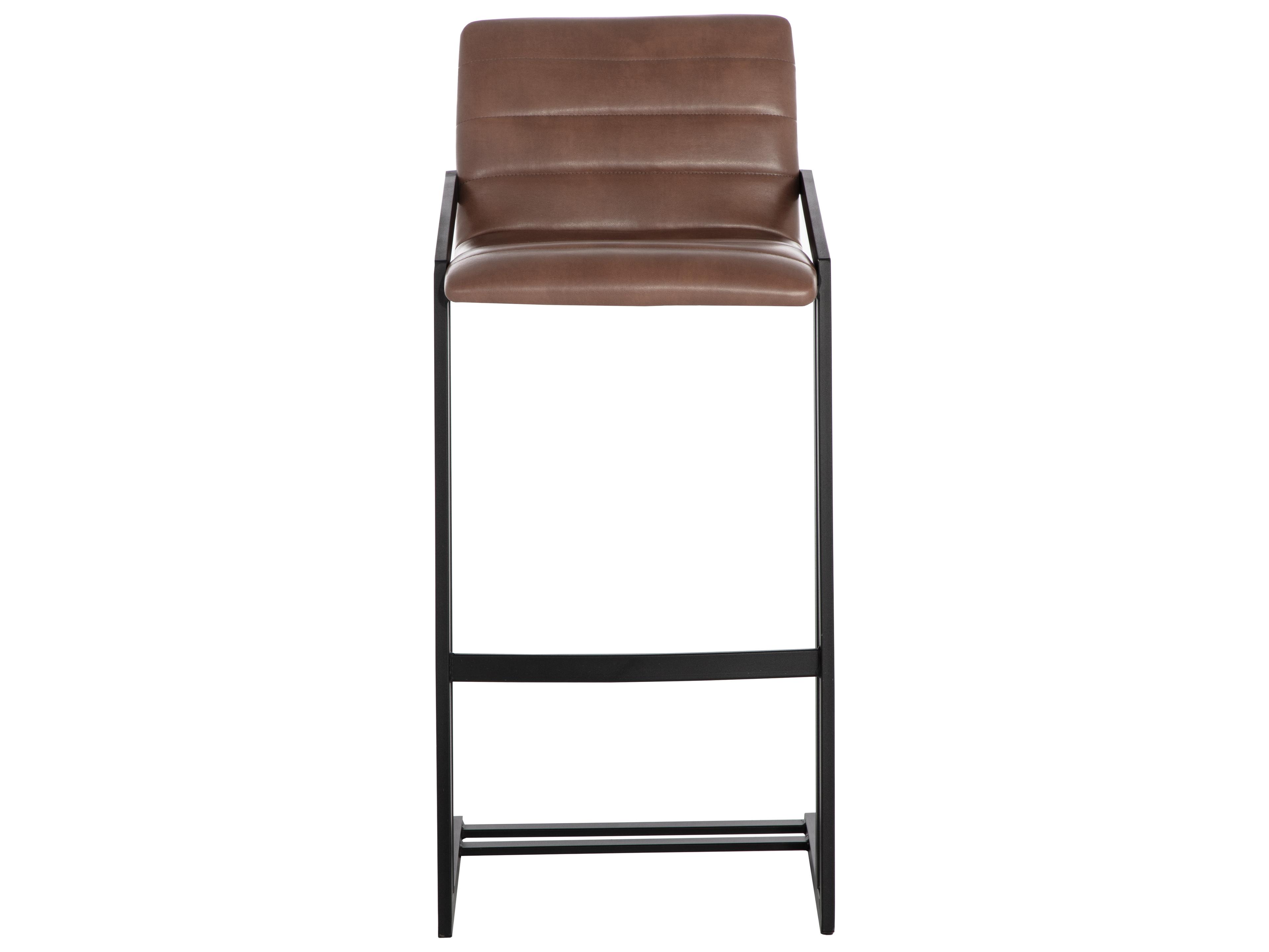 Webber Bravo Cognac Faux Leather Bar Stool