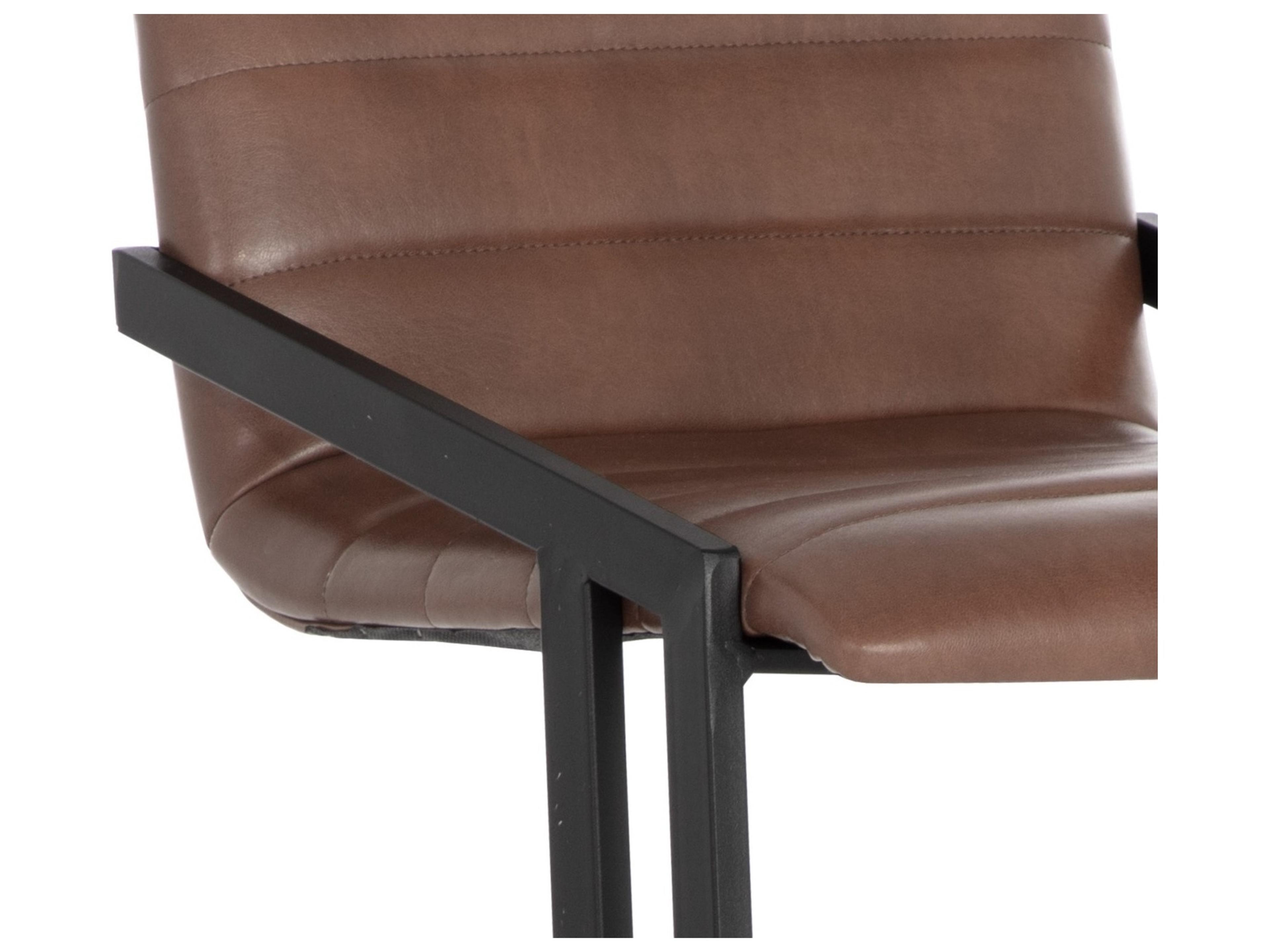 Sunpan Webber Bravo Cognac Faux Leather Bar Stool