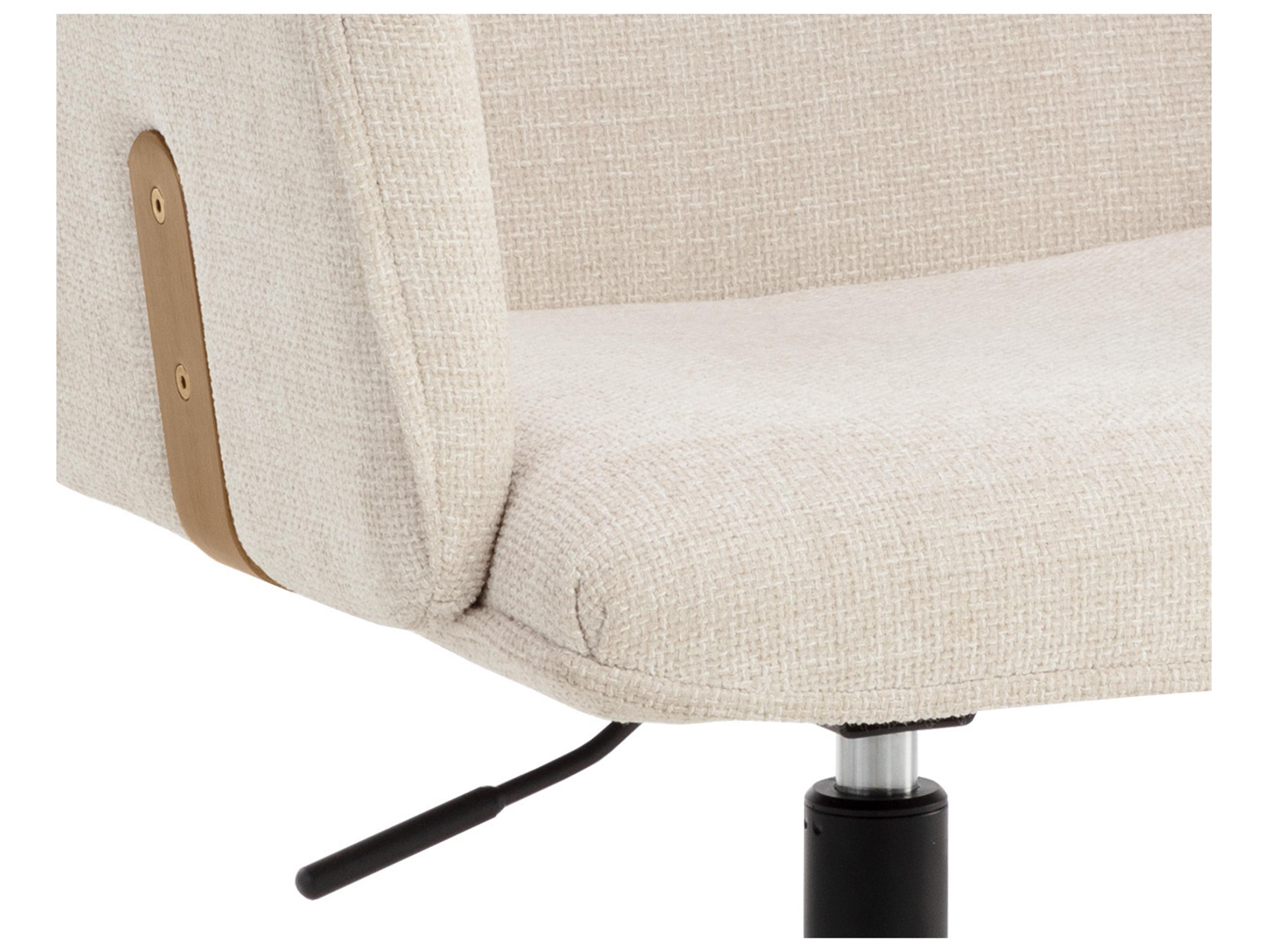 Sunpan Kalev Chacha Cream Upholstered Adjustable Computer Chair