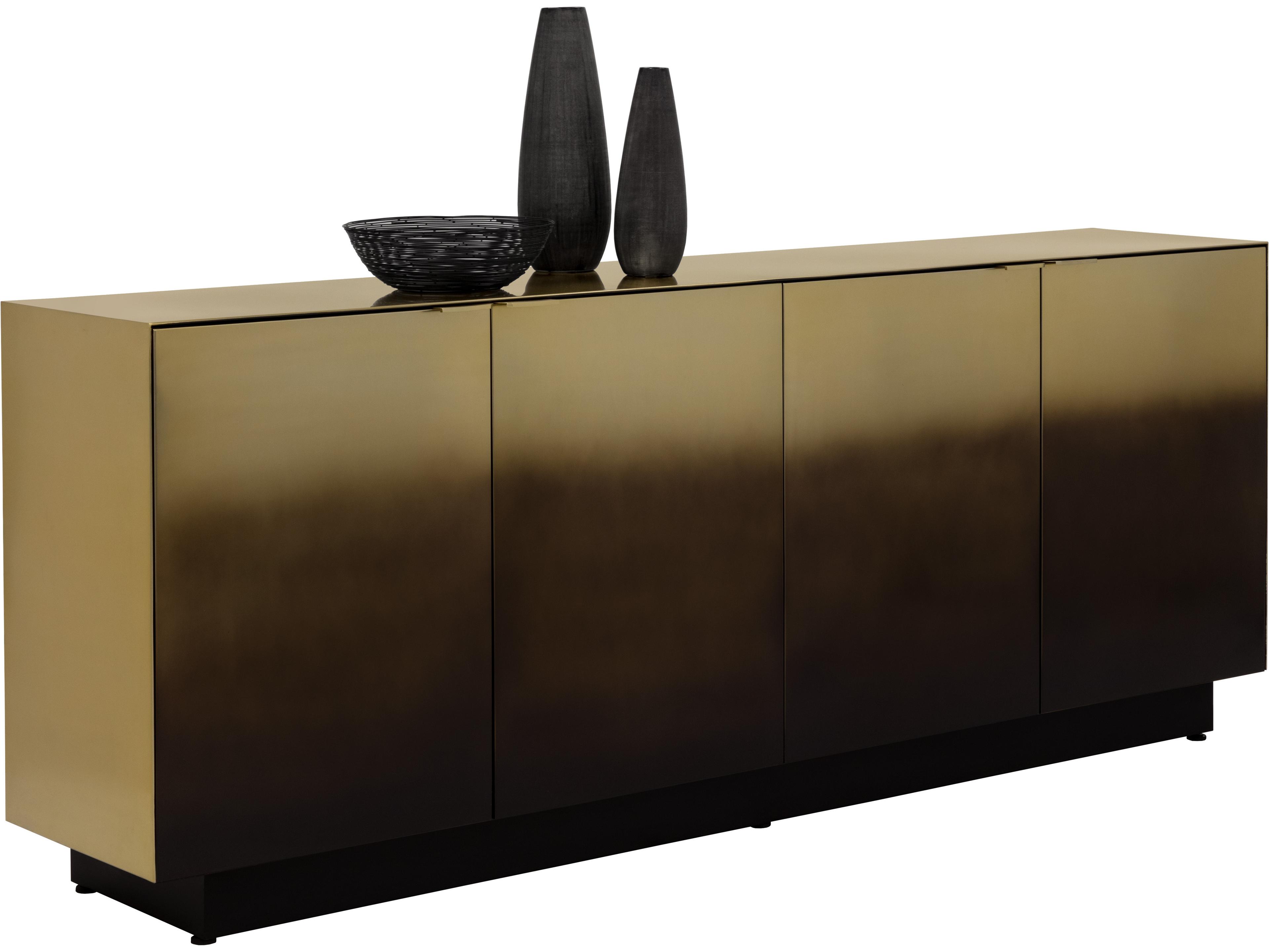 Sunpan Calvosa 88" Bronze Black Sideboard