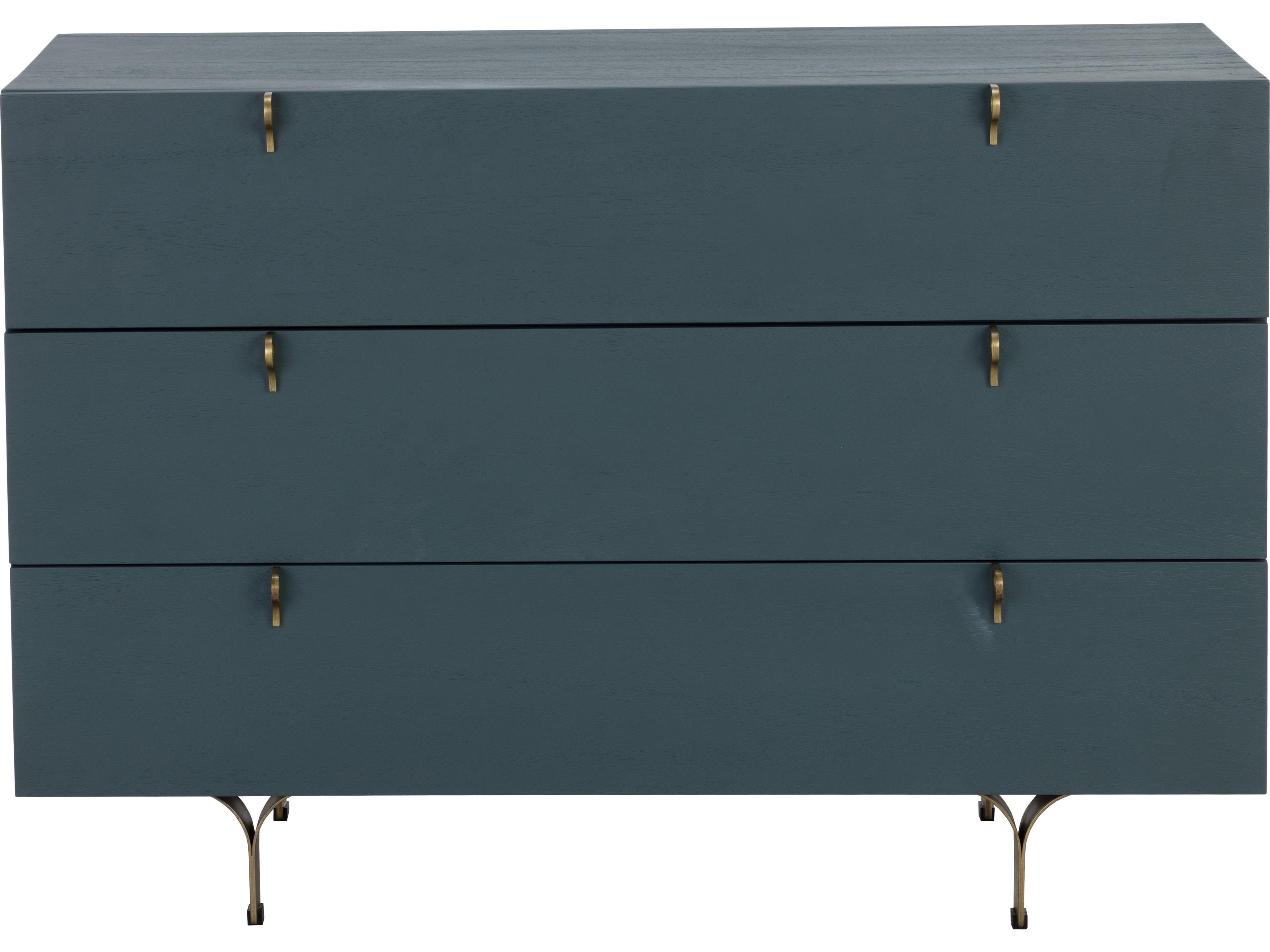 Sunpan Celine 3-Drawers Blue Acacia Wood Single Dresser