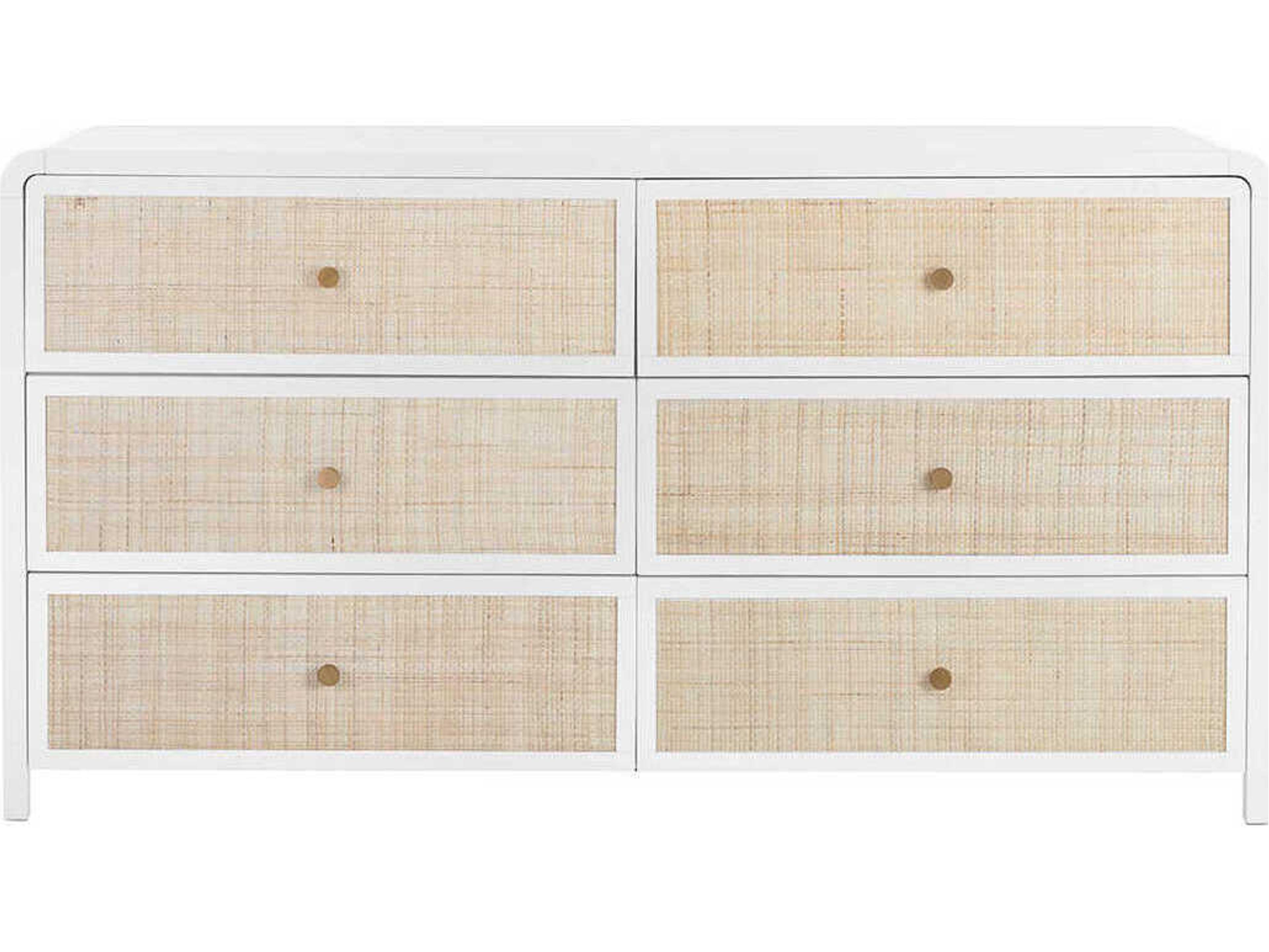 Sunpan Tierra 6-Drawers Oak Wood Double Dresser