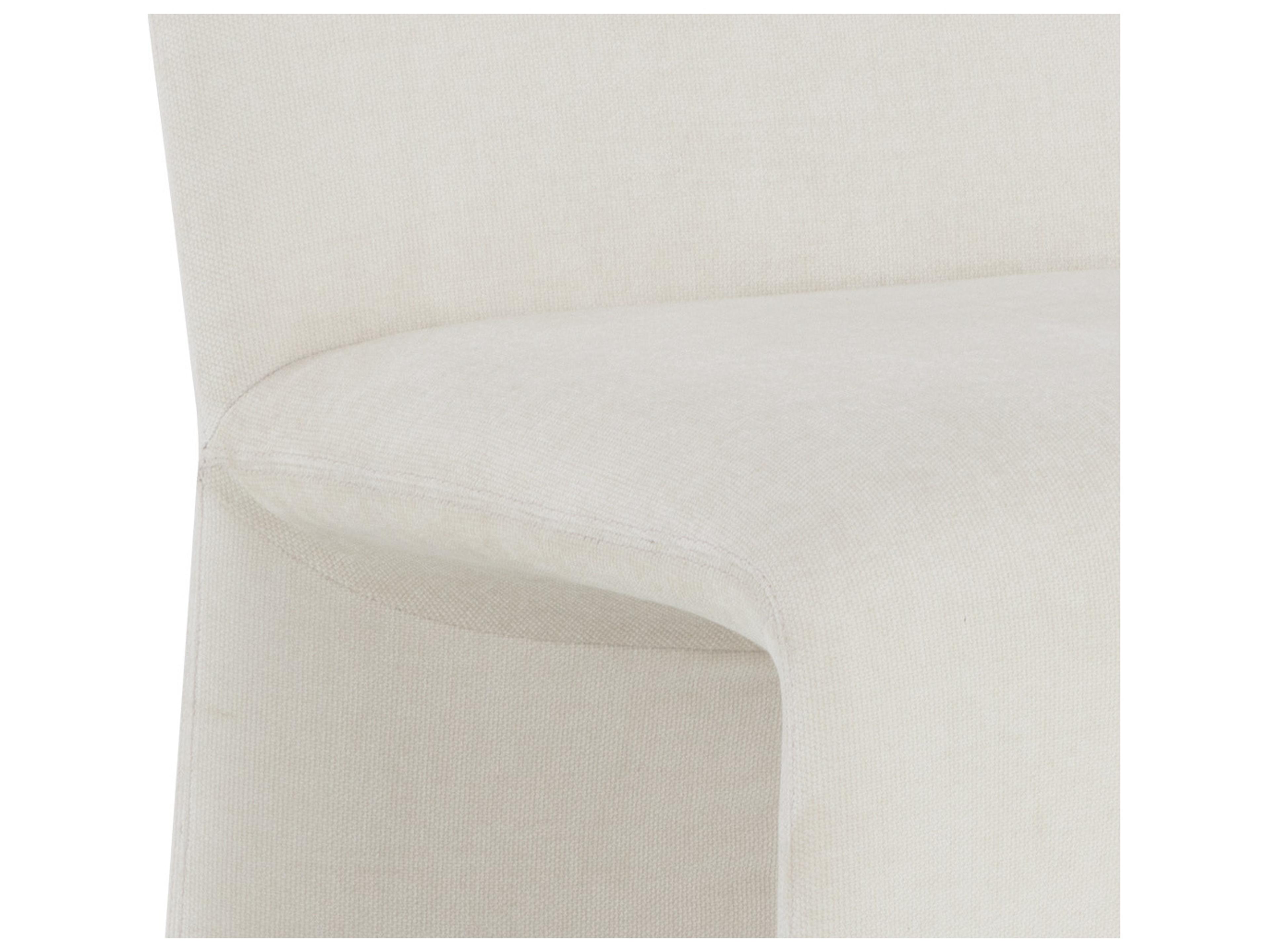 Sunpan Iluka White Upholstered Side Dining Chair