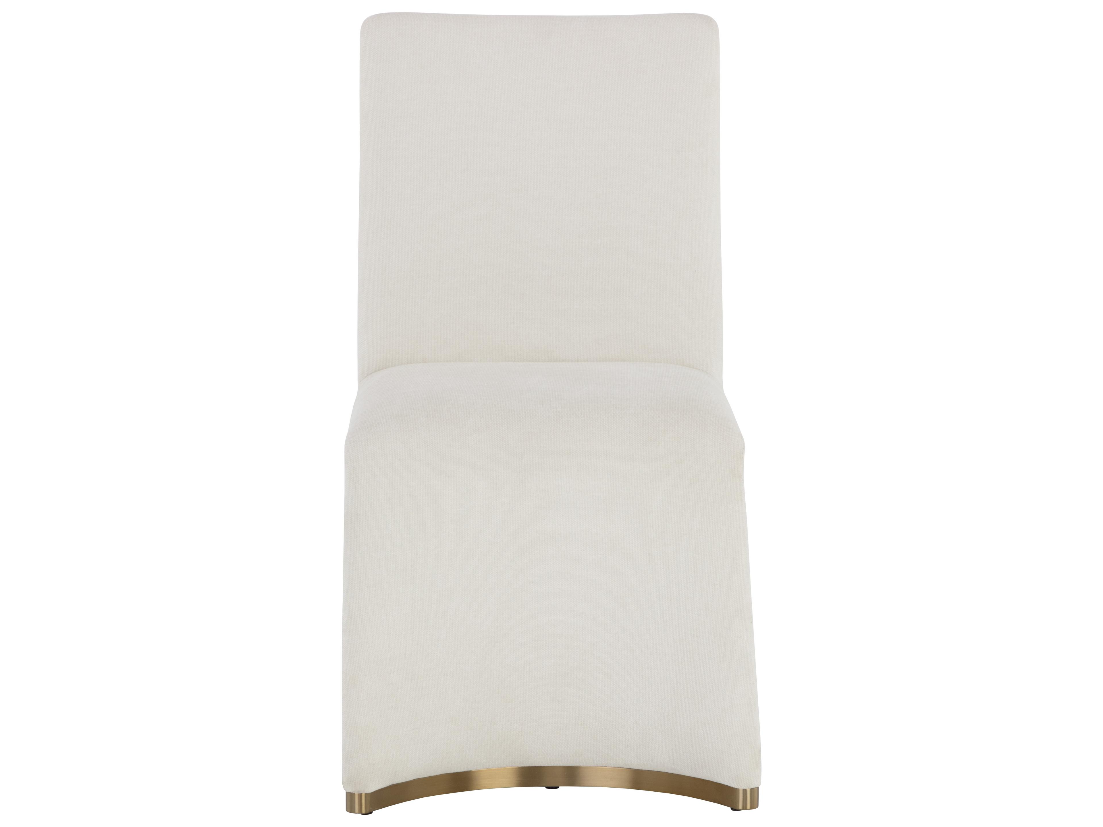 Sunpan Iluka White Upholstered Side Dining Chair