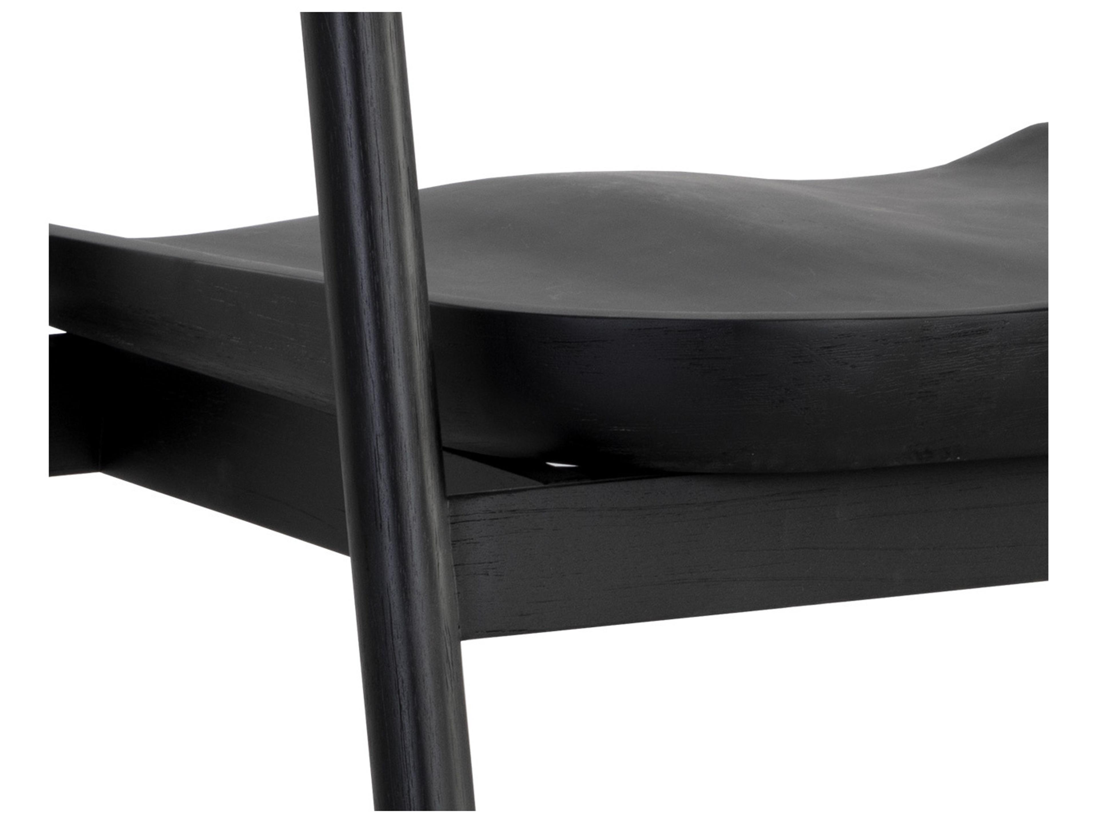 Sunpan Jeremy Oak Wood Black Arm Dining Chair