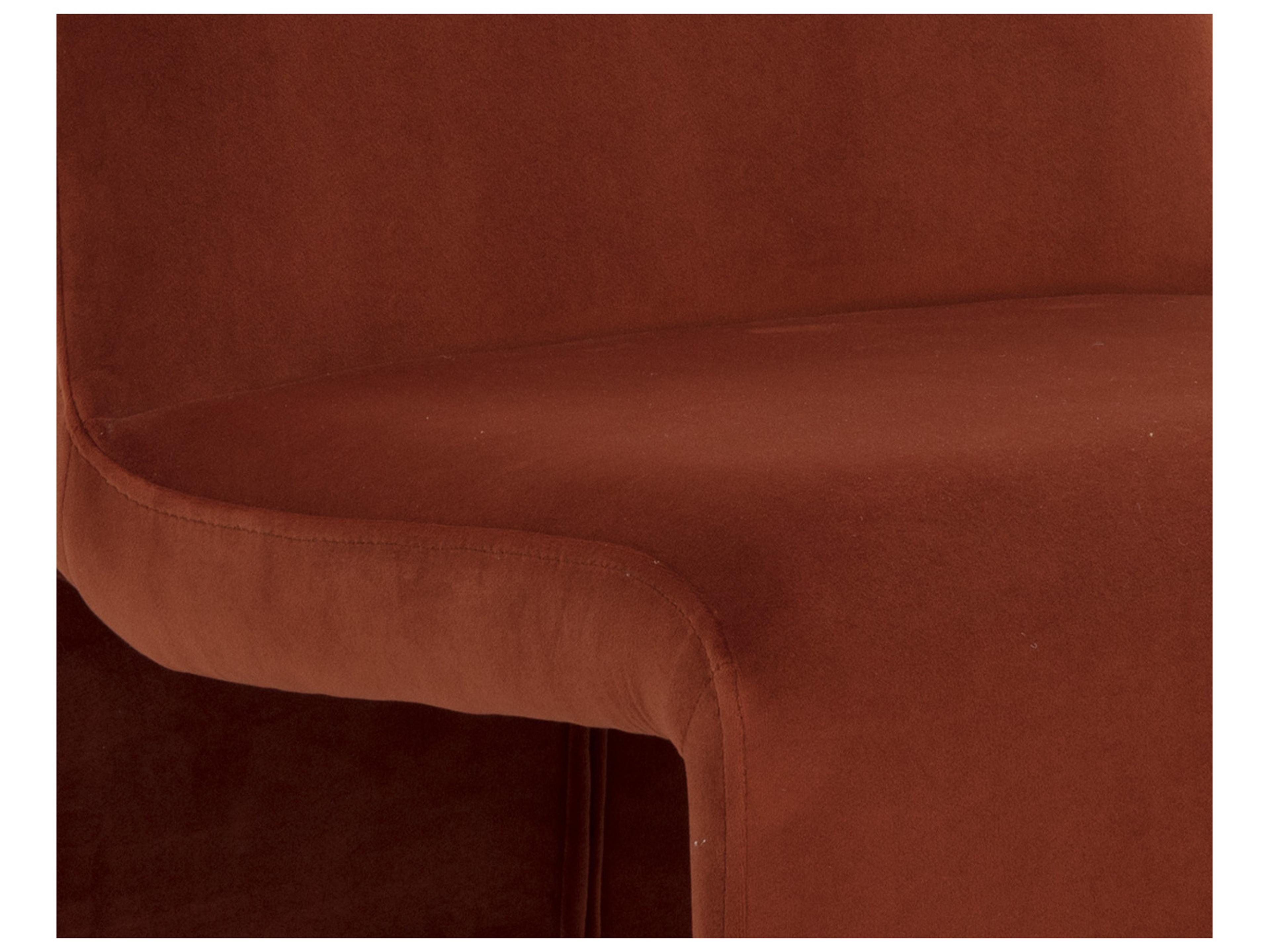 Sunpan Cascata Orange Upholstered Side Dining Chair