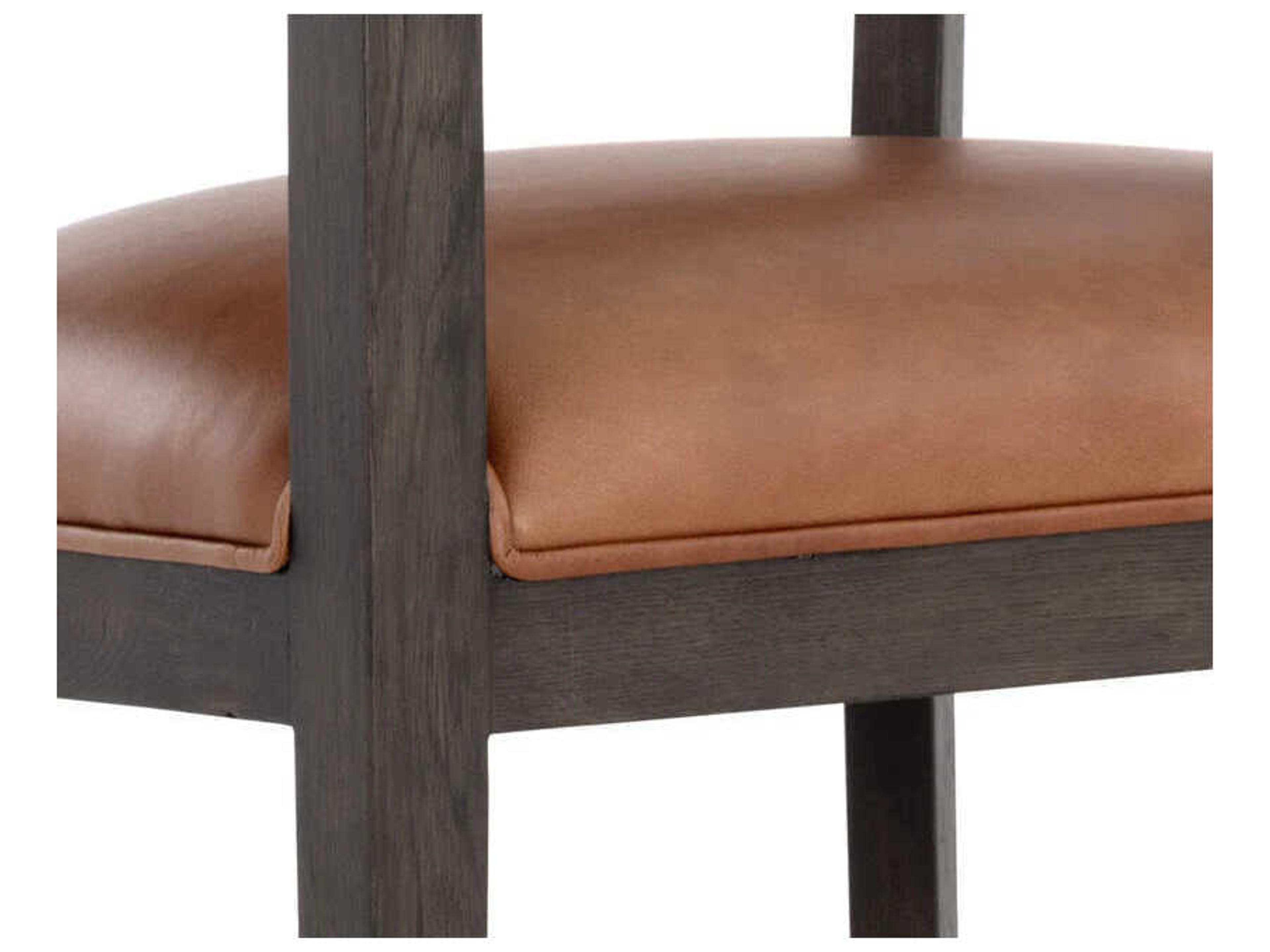 Sunpan Westport Brown Leather Counter Stool