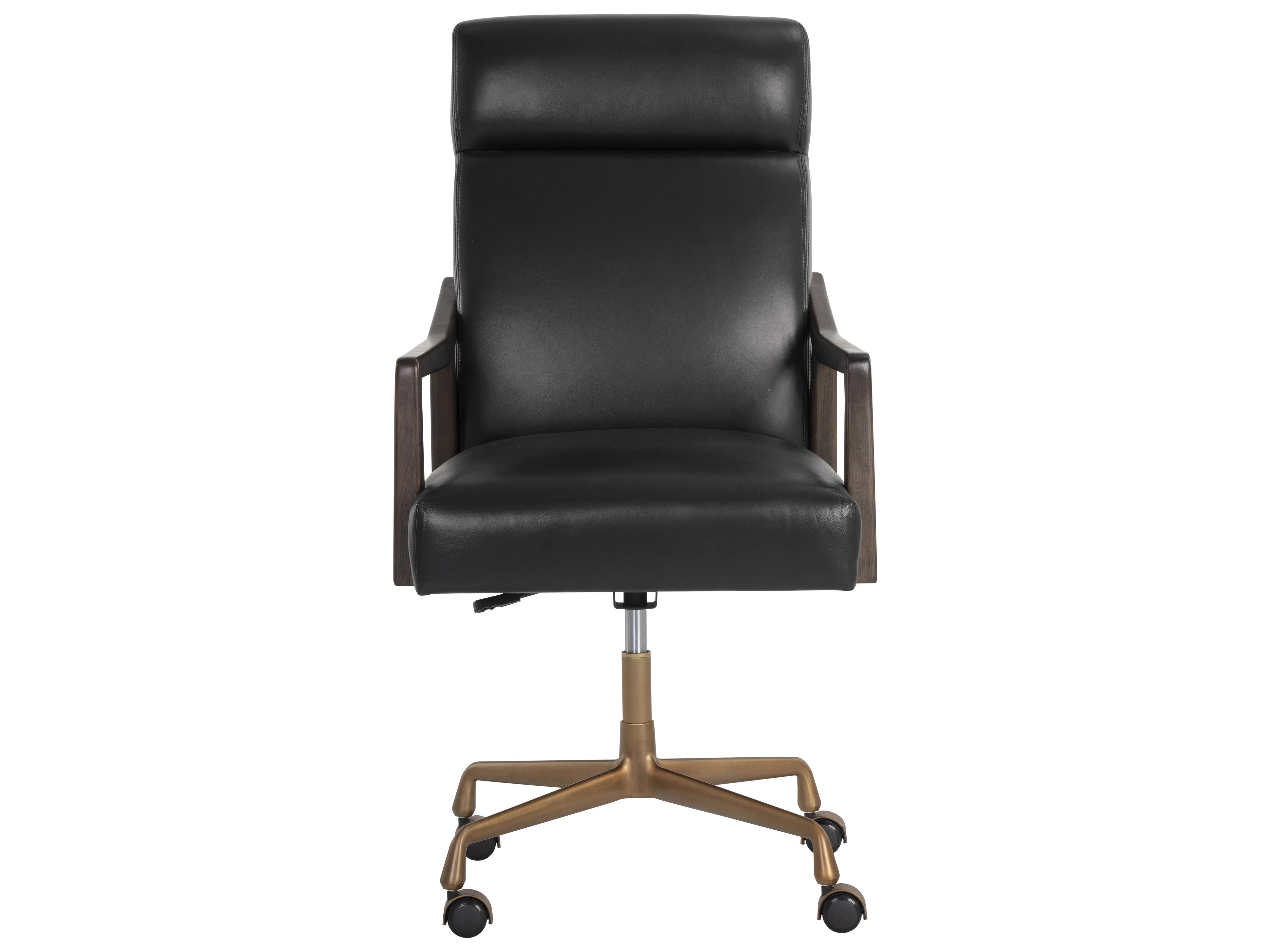 Westport Black Leather Adjustable Computer Office Chair