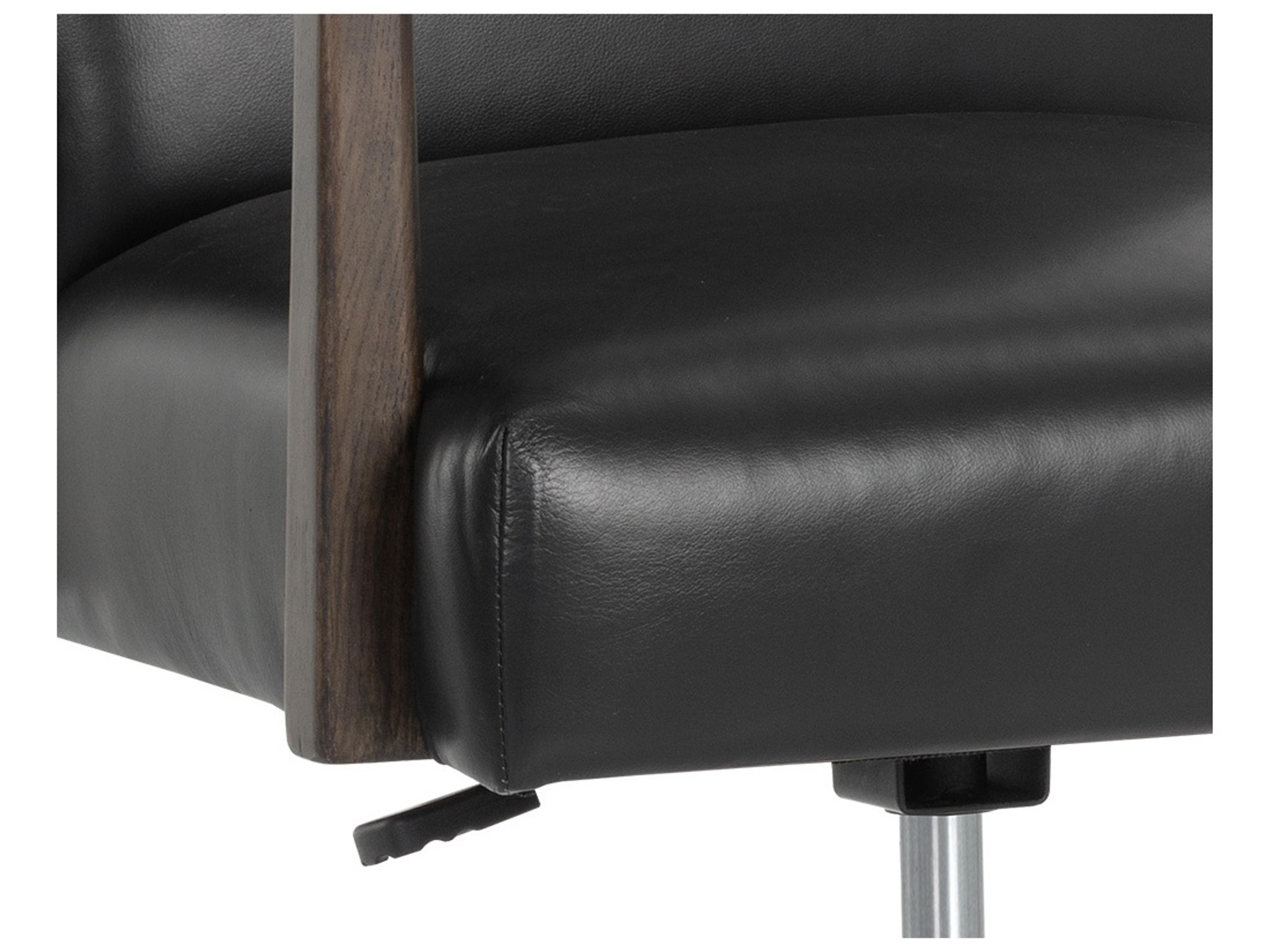 Sunpan Westport Black Leather Adjustable Computer Office Chair