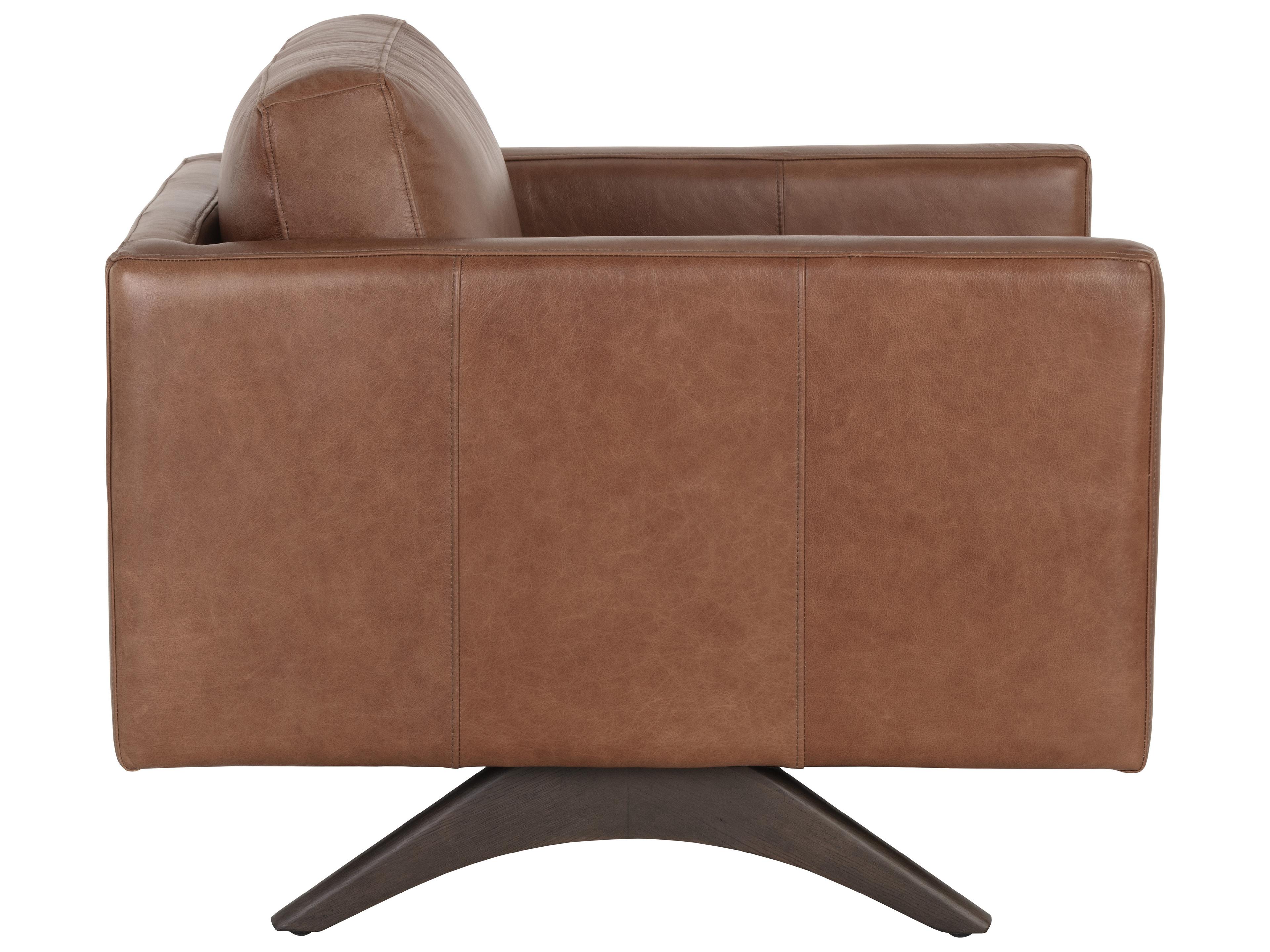Sunpan Rogers Brown Leather Accent Chair