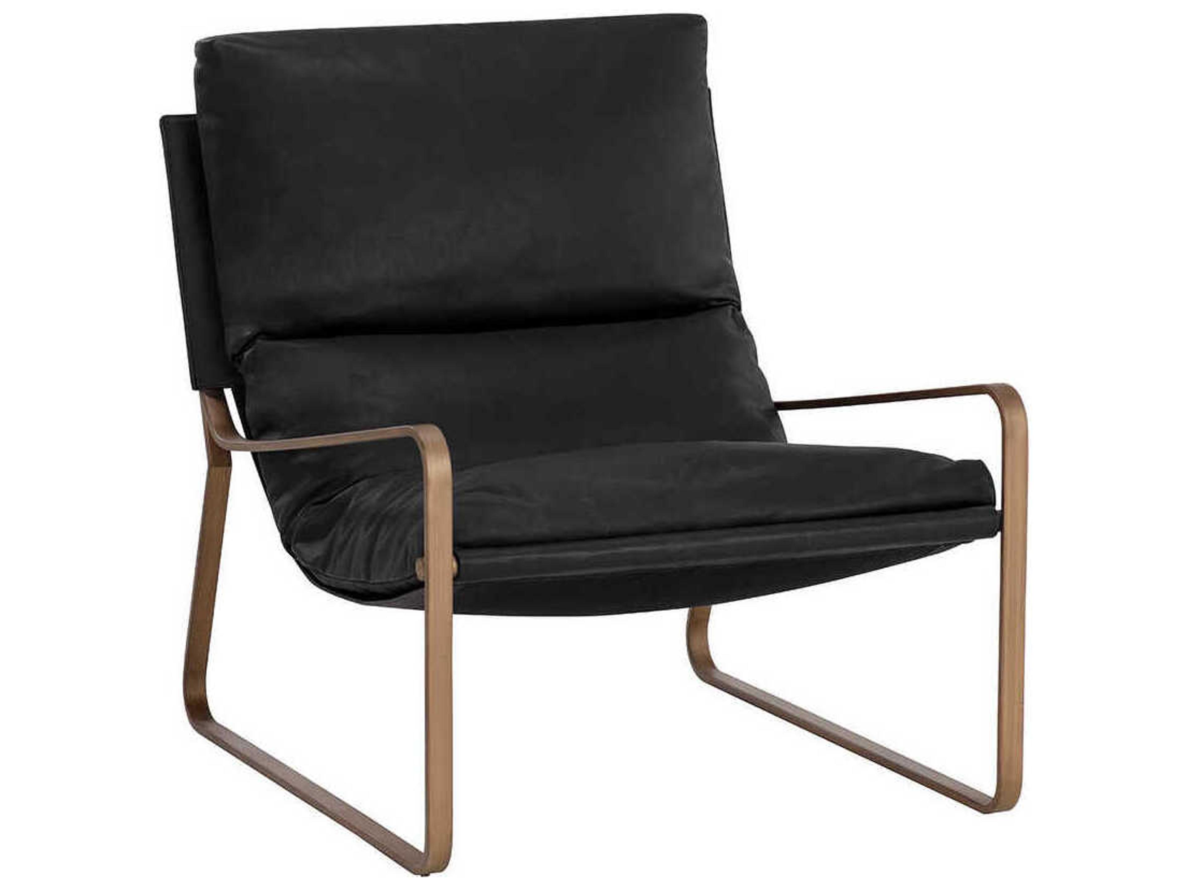Zancor Black Leather Accent Chair