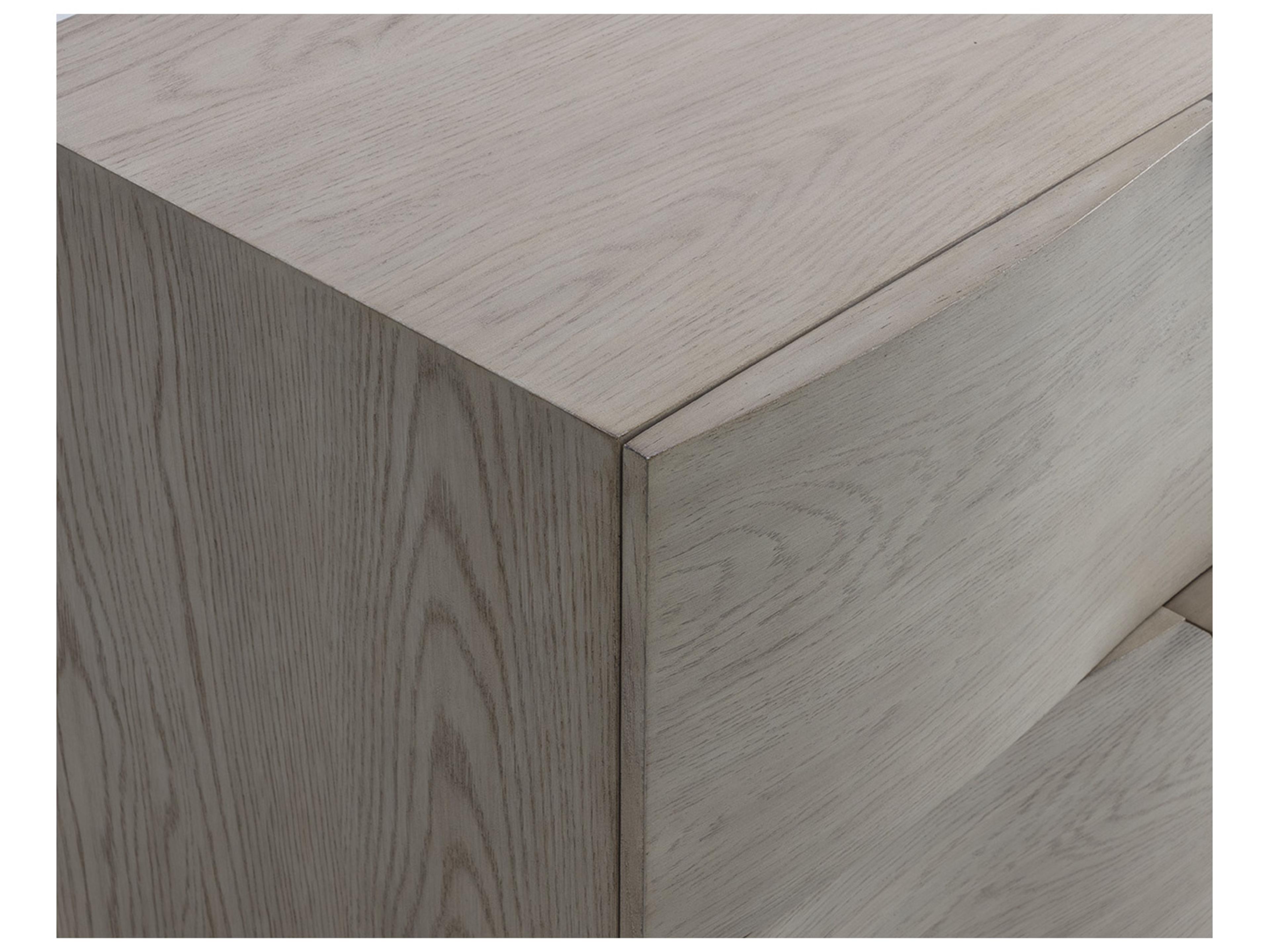 Sunpan Hoyos 2-Drawers Oak Wood Nightstand