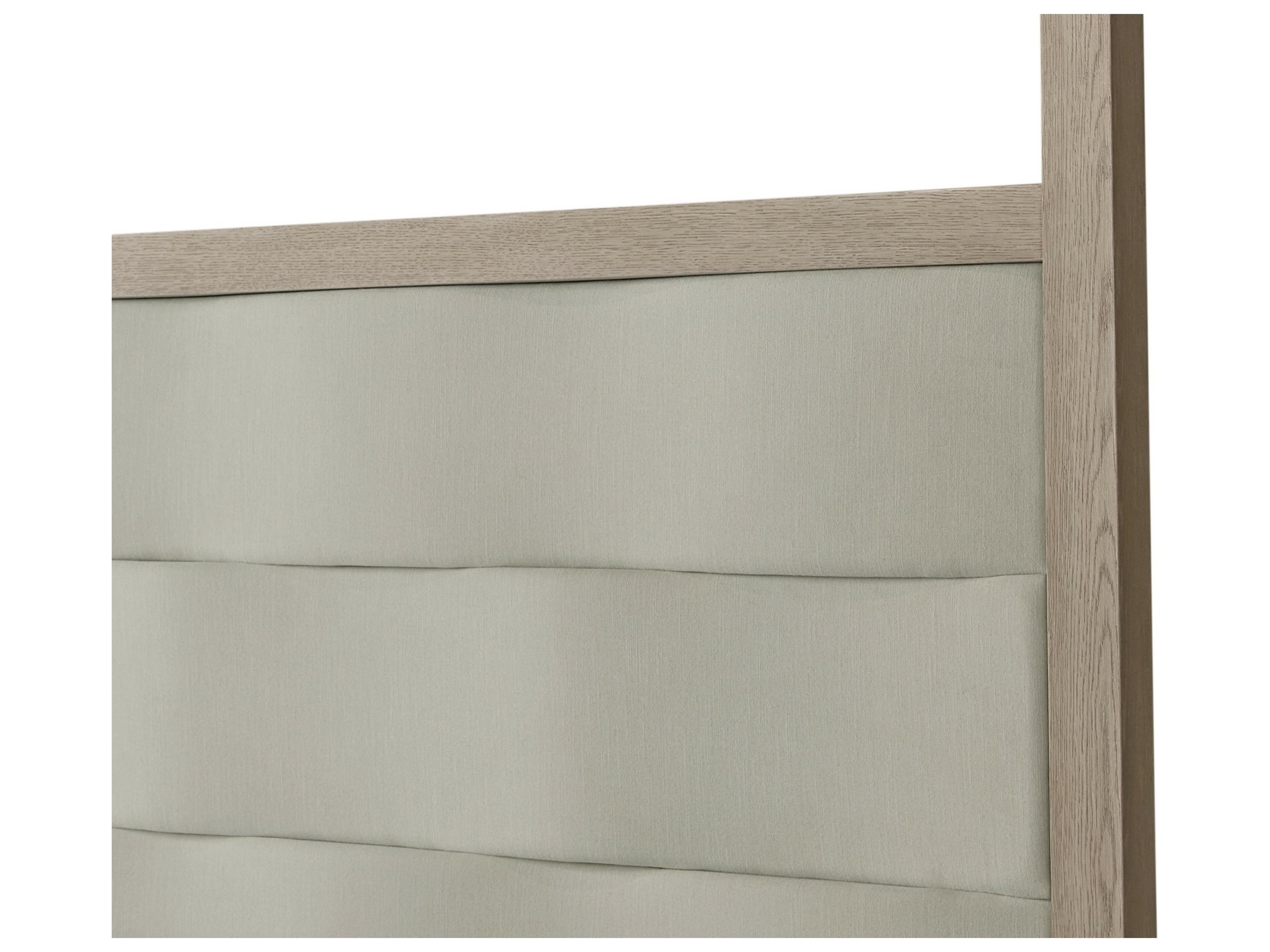 Sunpan Hoyos Topaz Beige Oak Wood King Four Poster Bed