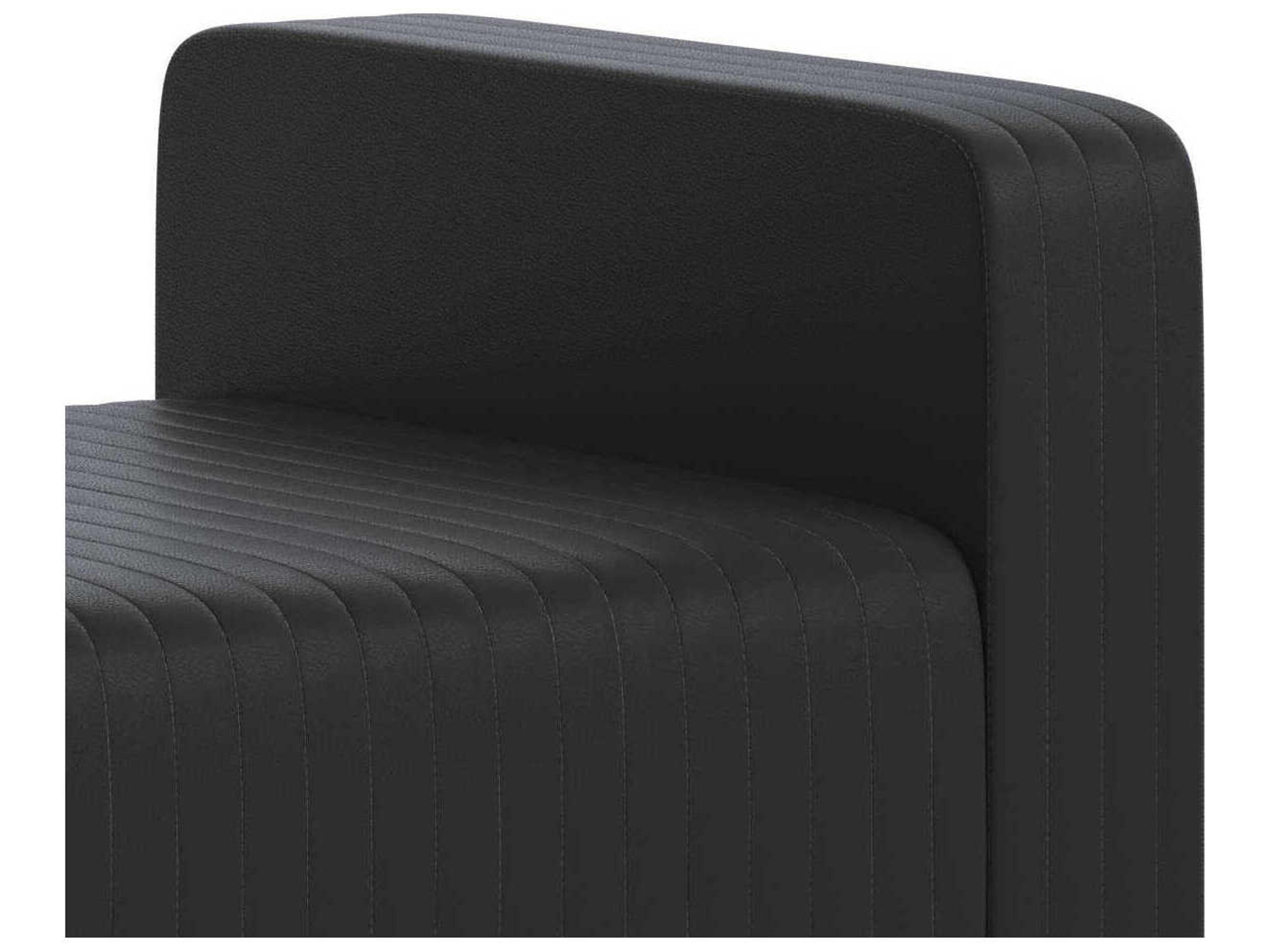 Sunpan Odette Maven Black Faux Leather Accent Bench