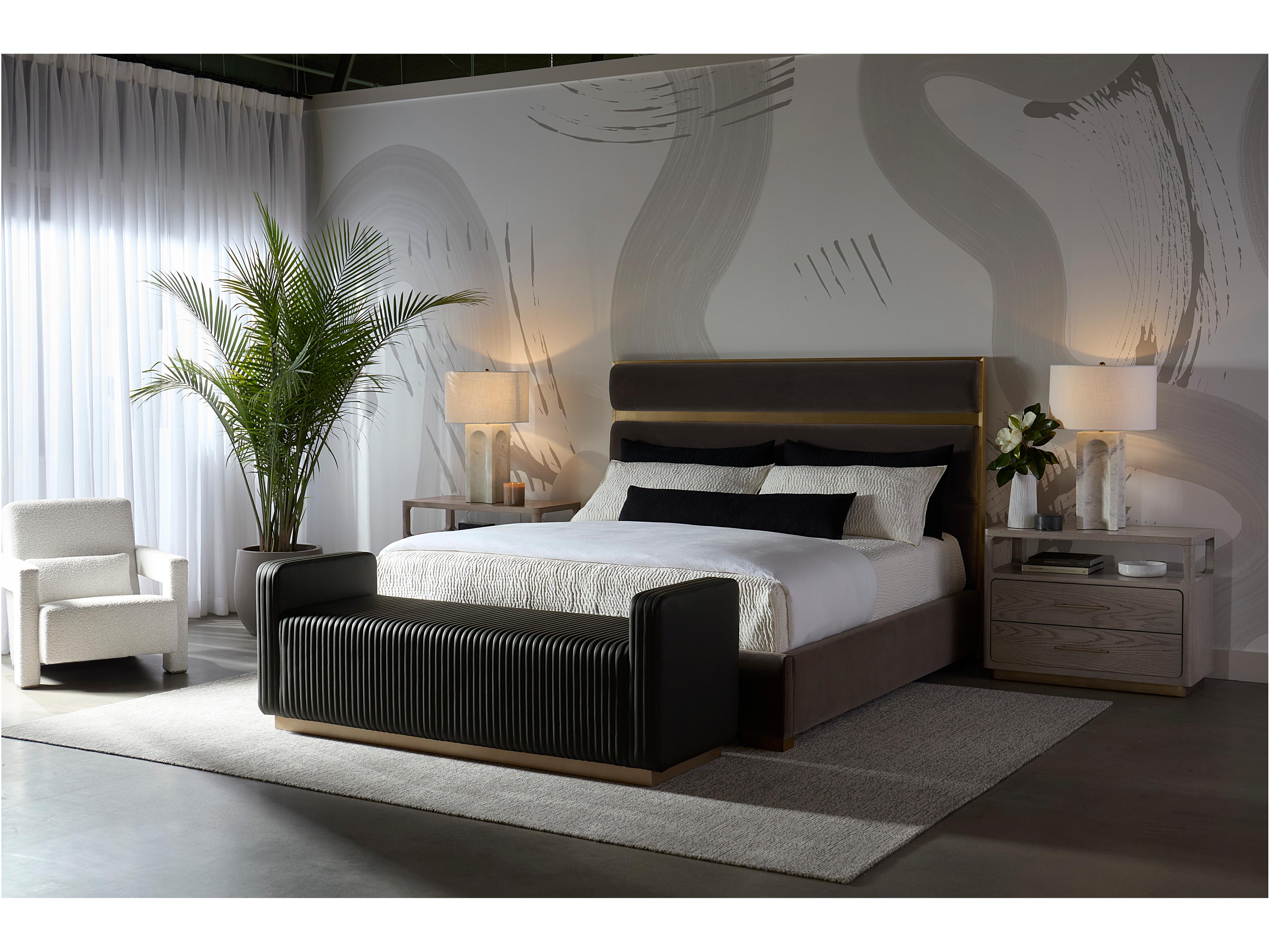 Sunpan Odette Maven Black Faux Leather Accent Bench