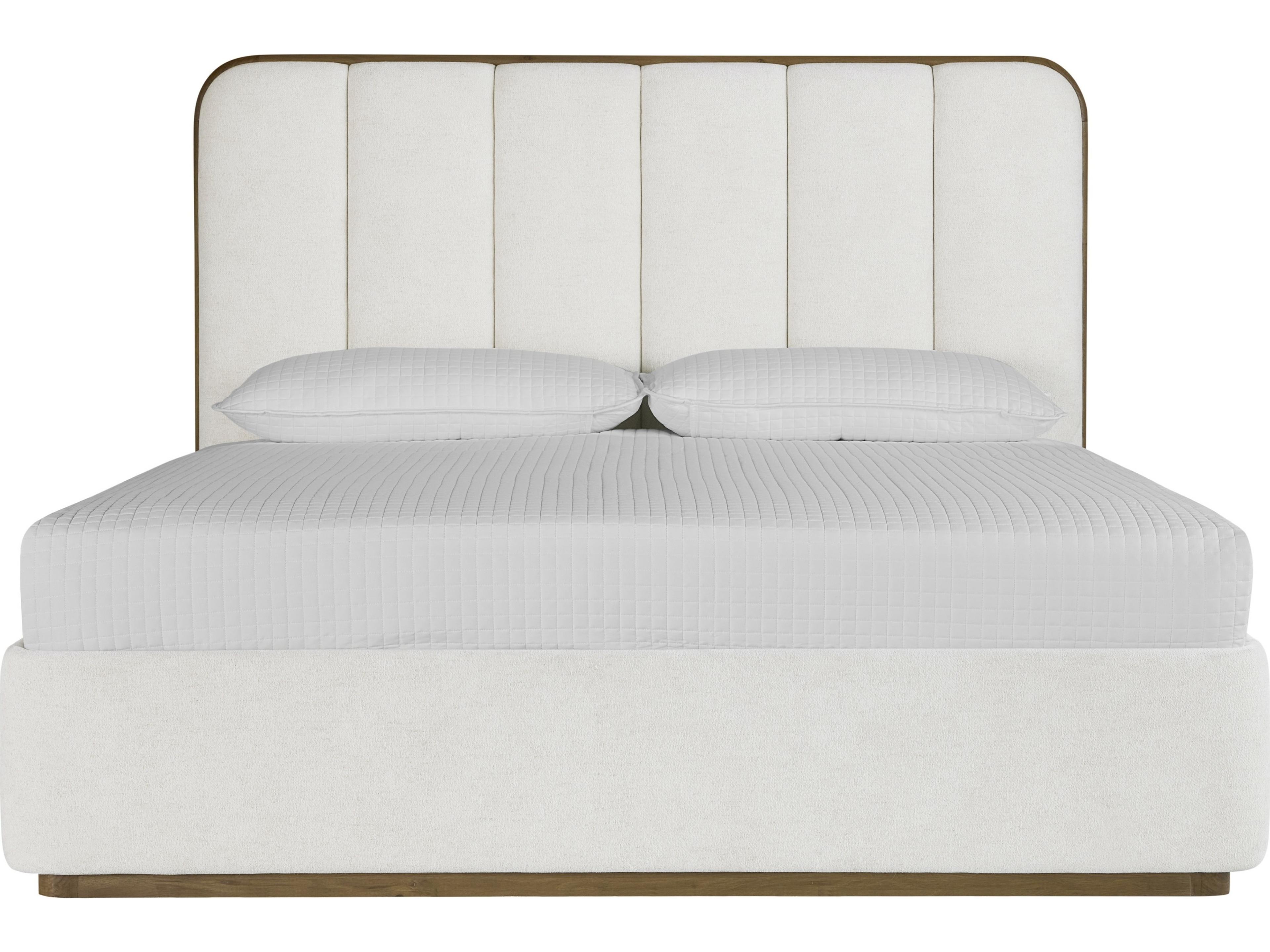 Jamille Eclipse White Upholstered King Platform Bed