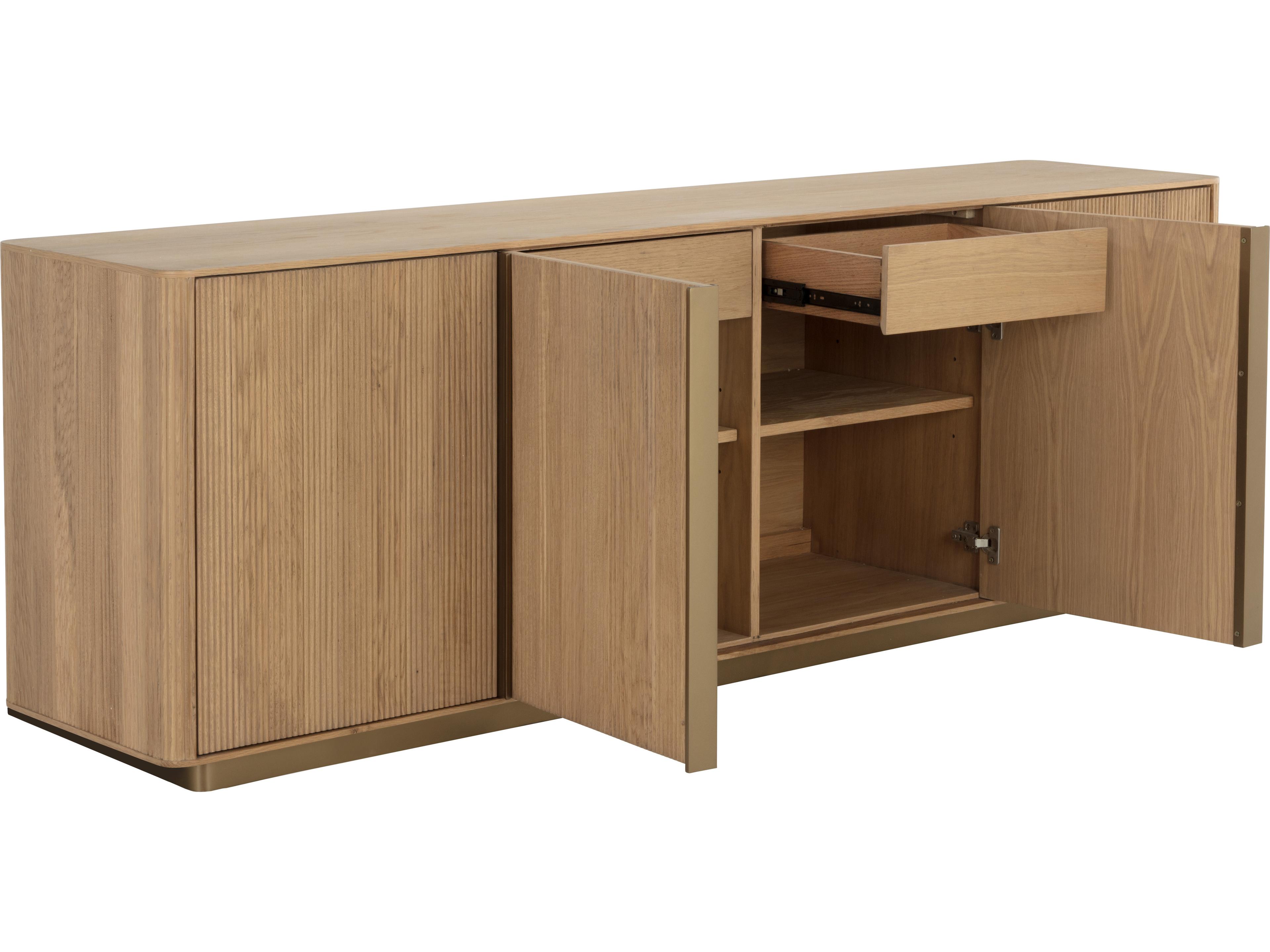 Sunpan Kalla 84" Oak Wood Rustic Sideboard