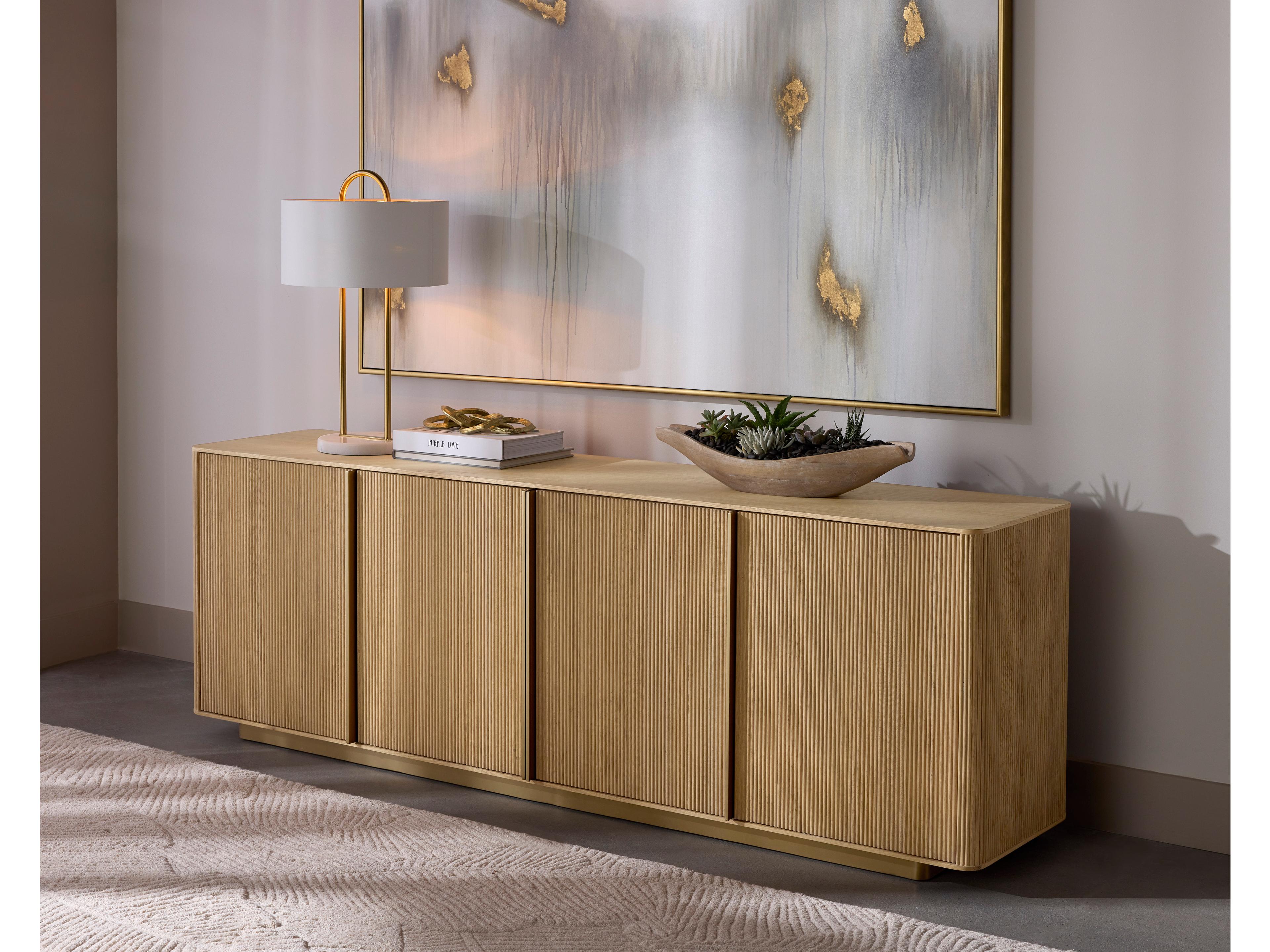 Sunpan Kalla 84" Oak Wood Rustic Sideboard