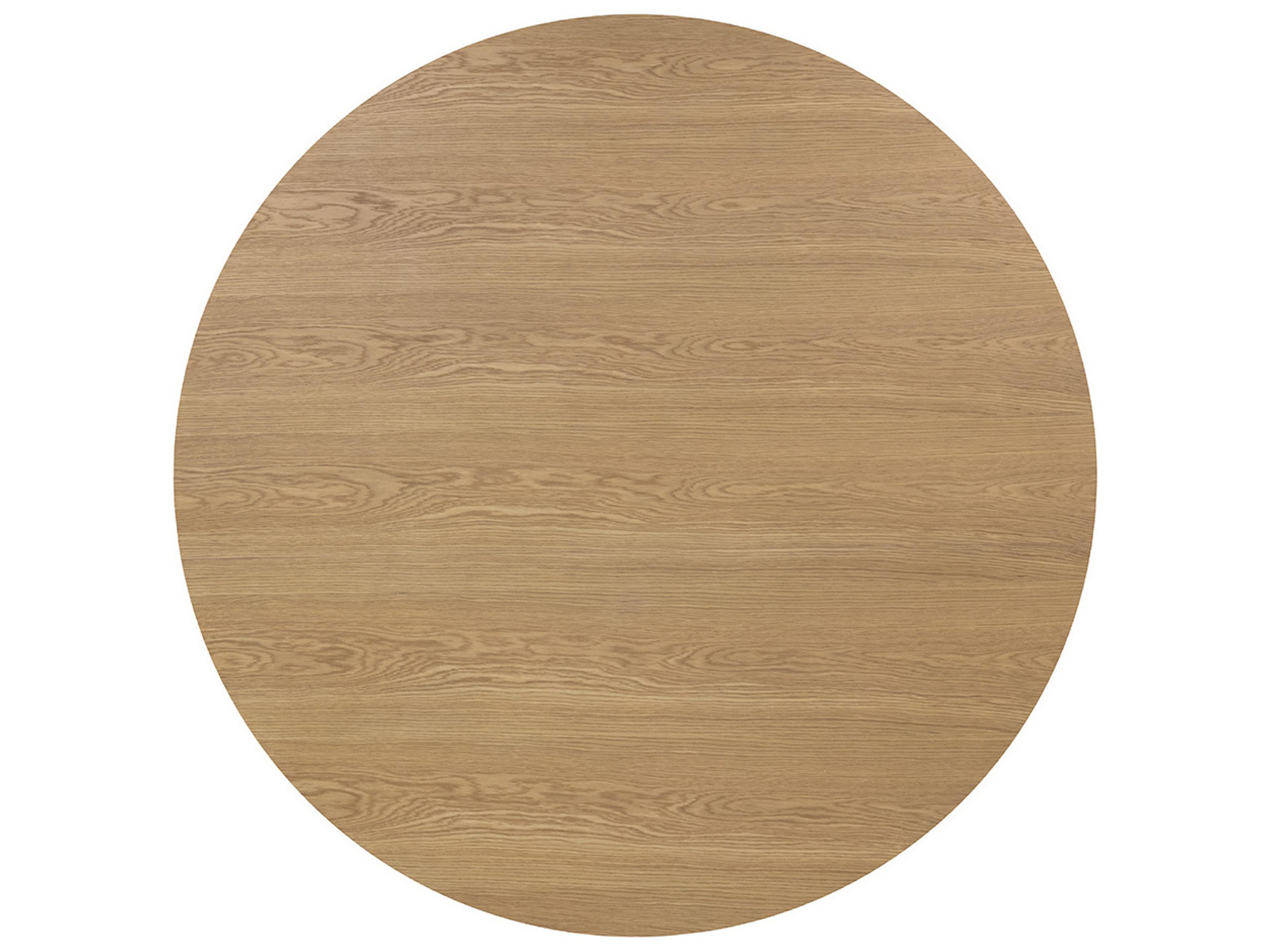 Sunpan Kalla Round Wood Rustic Oak Dining Table