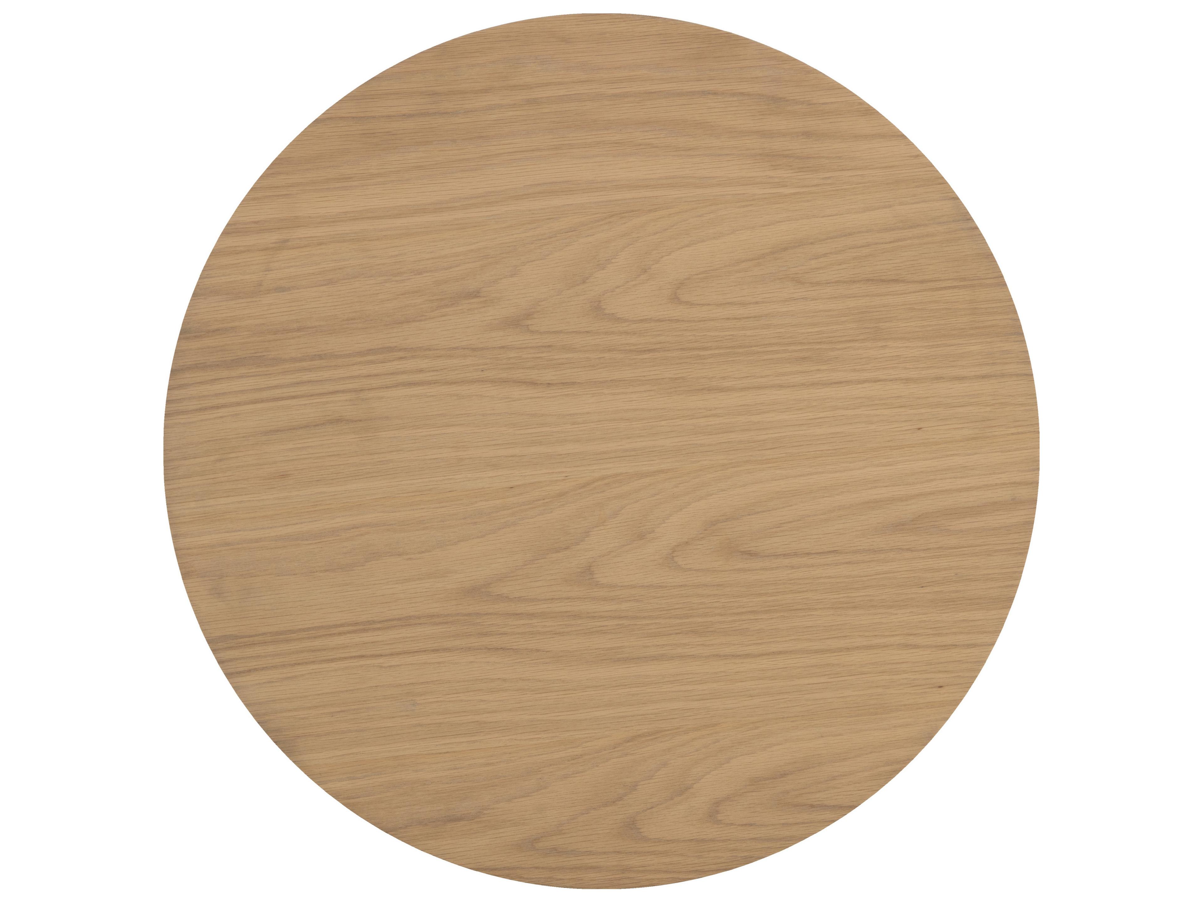 Sunpan Kalla Round Wood Rustic Oak End Table