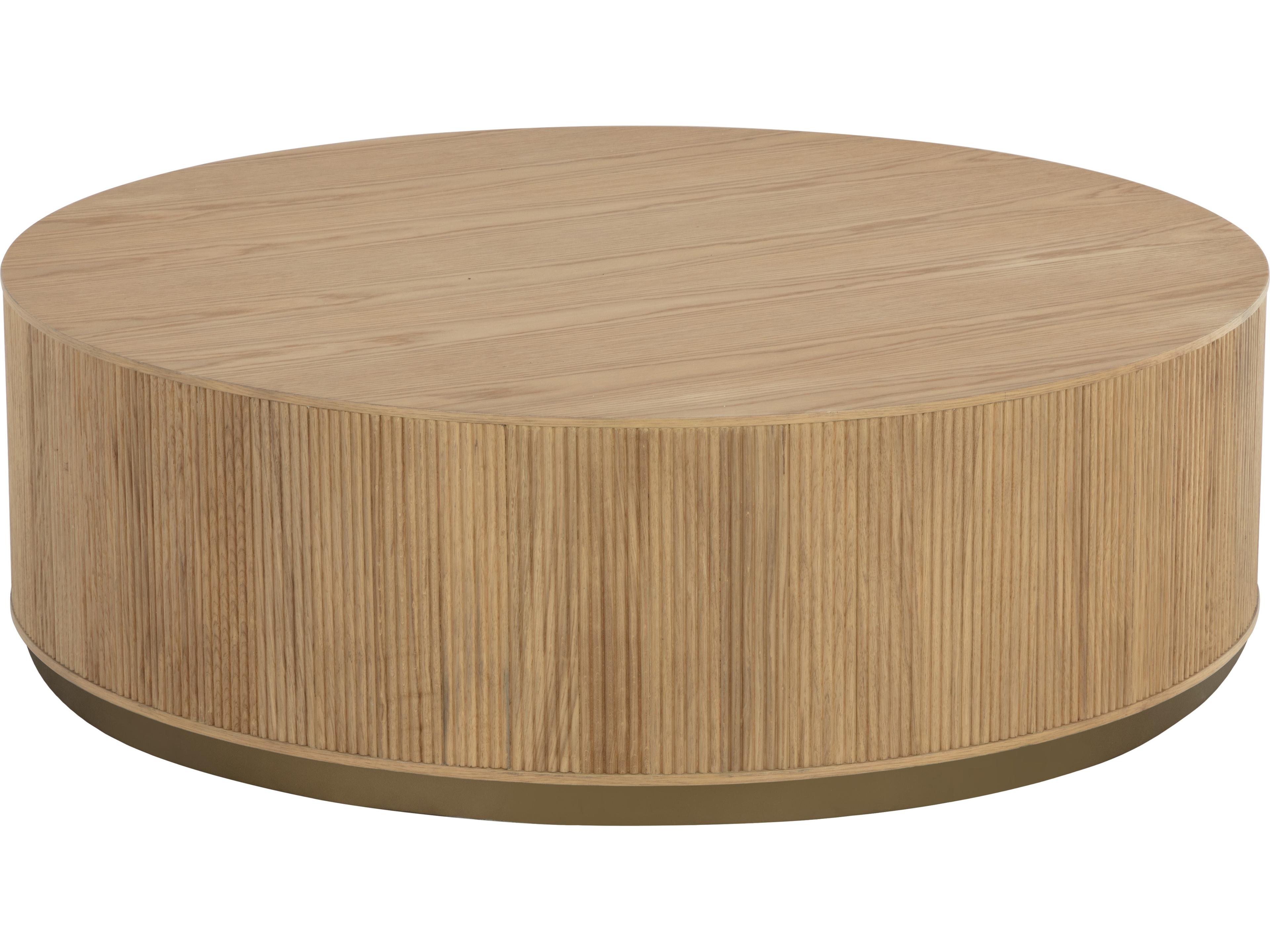 Sunpan Kalla Round Wood Brown Coffee Table