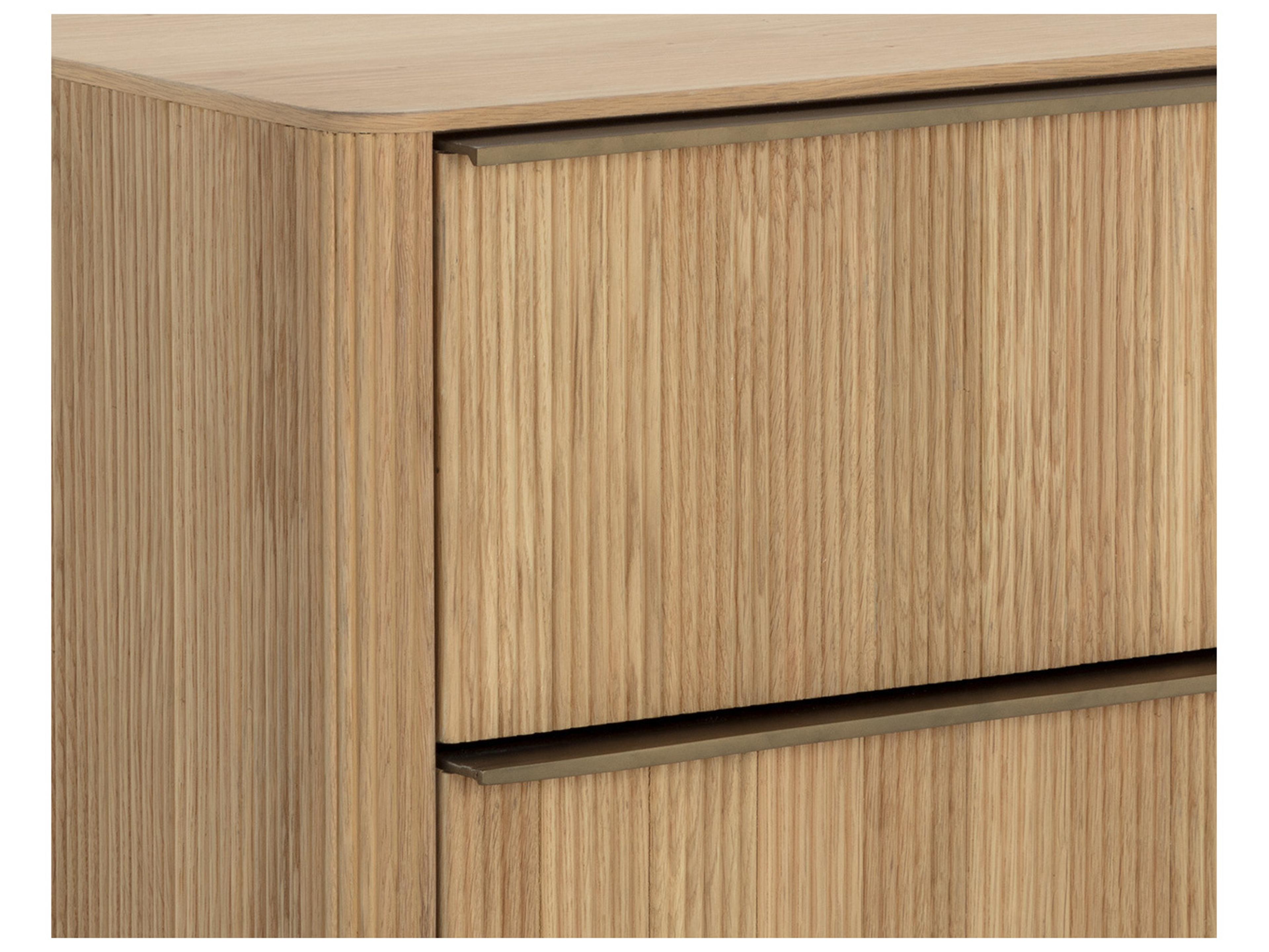 Sunpan Kalla 2-Drawers Oak Wood Nightstand