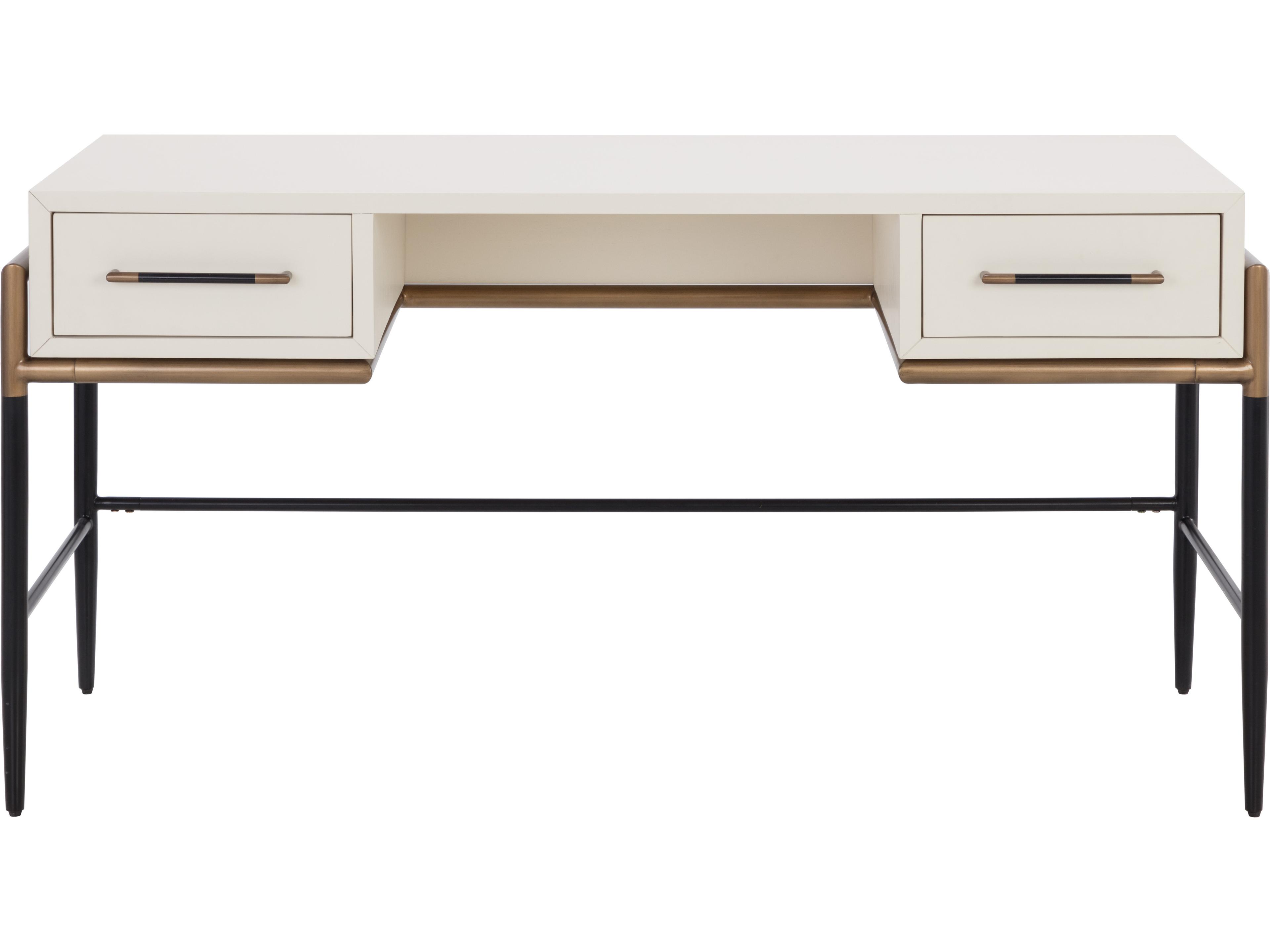 Sunpan Weldrick Oyster White Acacia Wood Secretary Desk