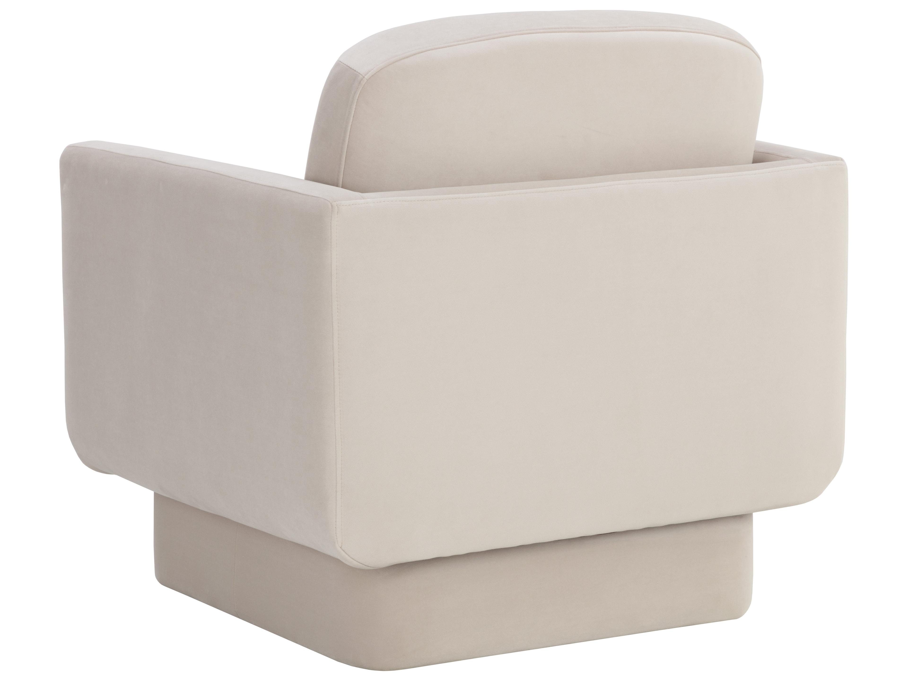 Sunpan Everton White Fabric Accent Chair
