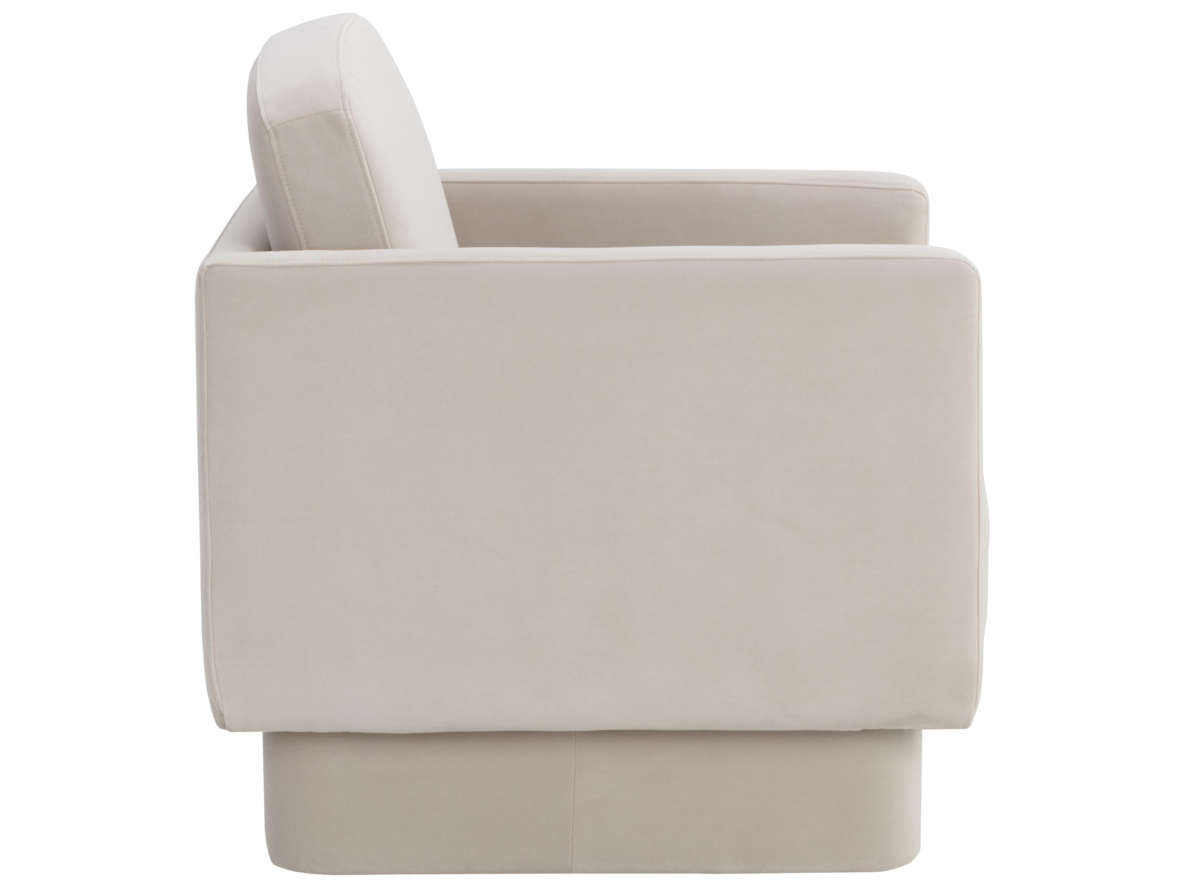 Sunpan Everton White Fabric Accent Chair