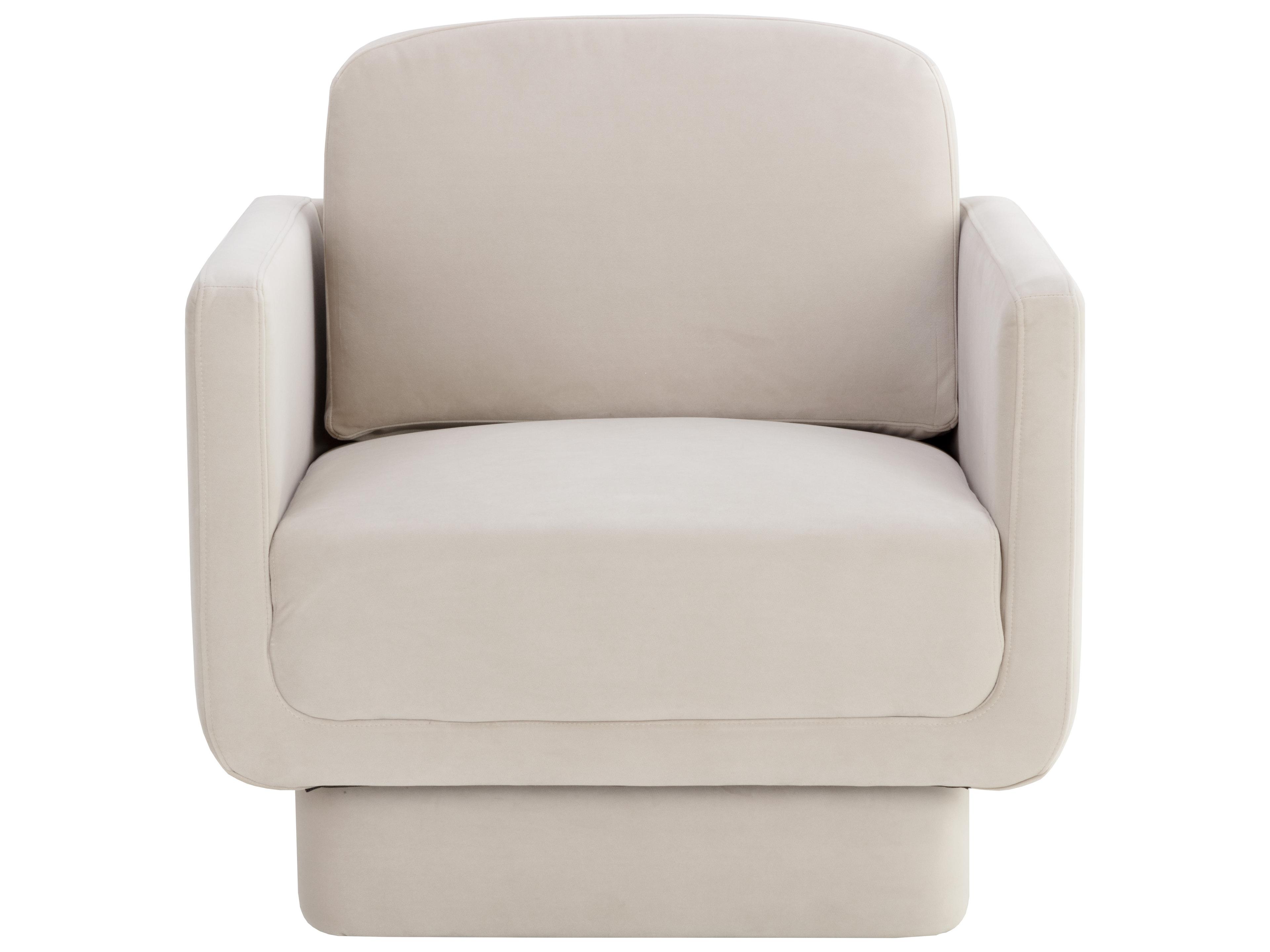 Everton White Fabric Accent Chair